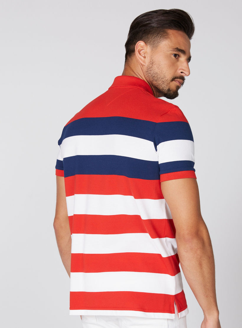 تيشيرت مقلّم بياقة بولو وأكمام قصيرة-men-clothing-tshirtsandpolos-polos-image-4