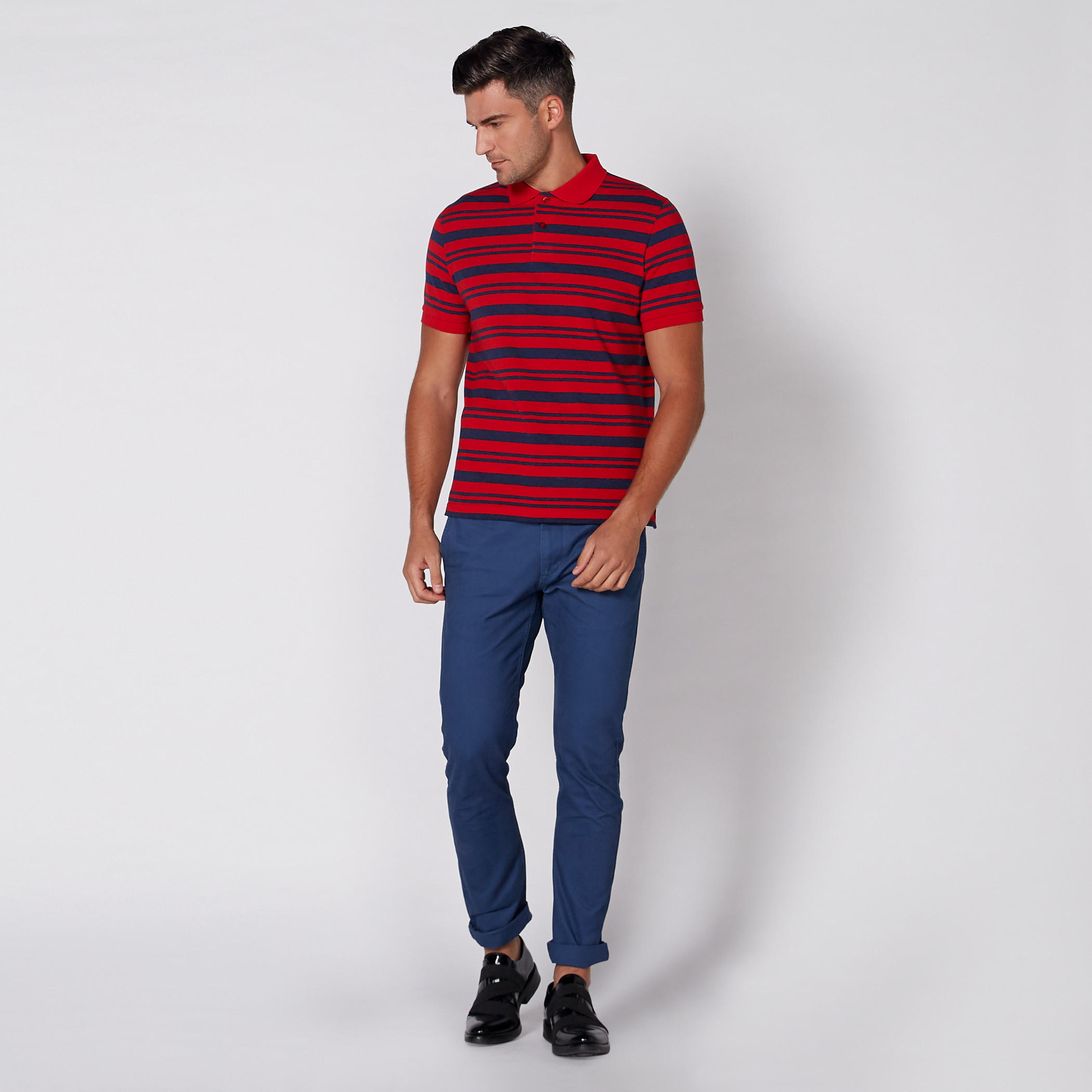 تيشيرت مقلّم بياقة بولو وأكمام قصيرة-men-clothing-tshirtsandpolos-tshirts-image-2