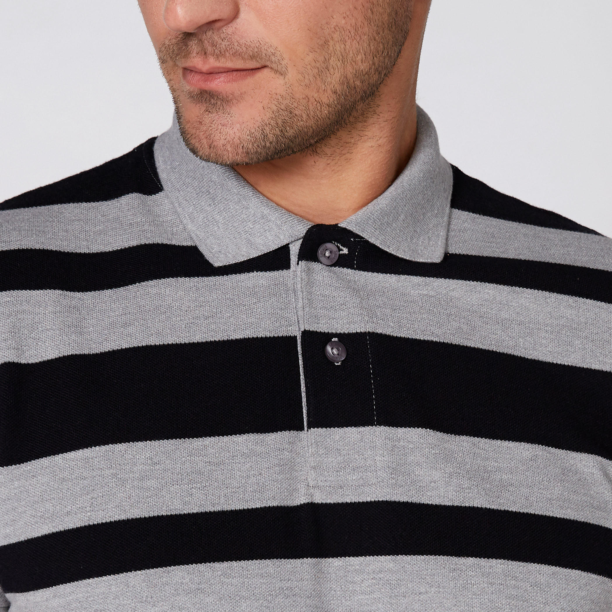 قميص مقلّم بياقة بولو وأكمام قصيرة-men-clothing-tshirtsandpolos-tshirts-image-1