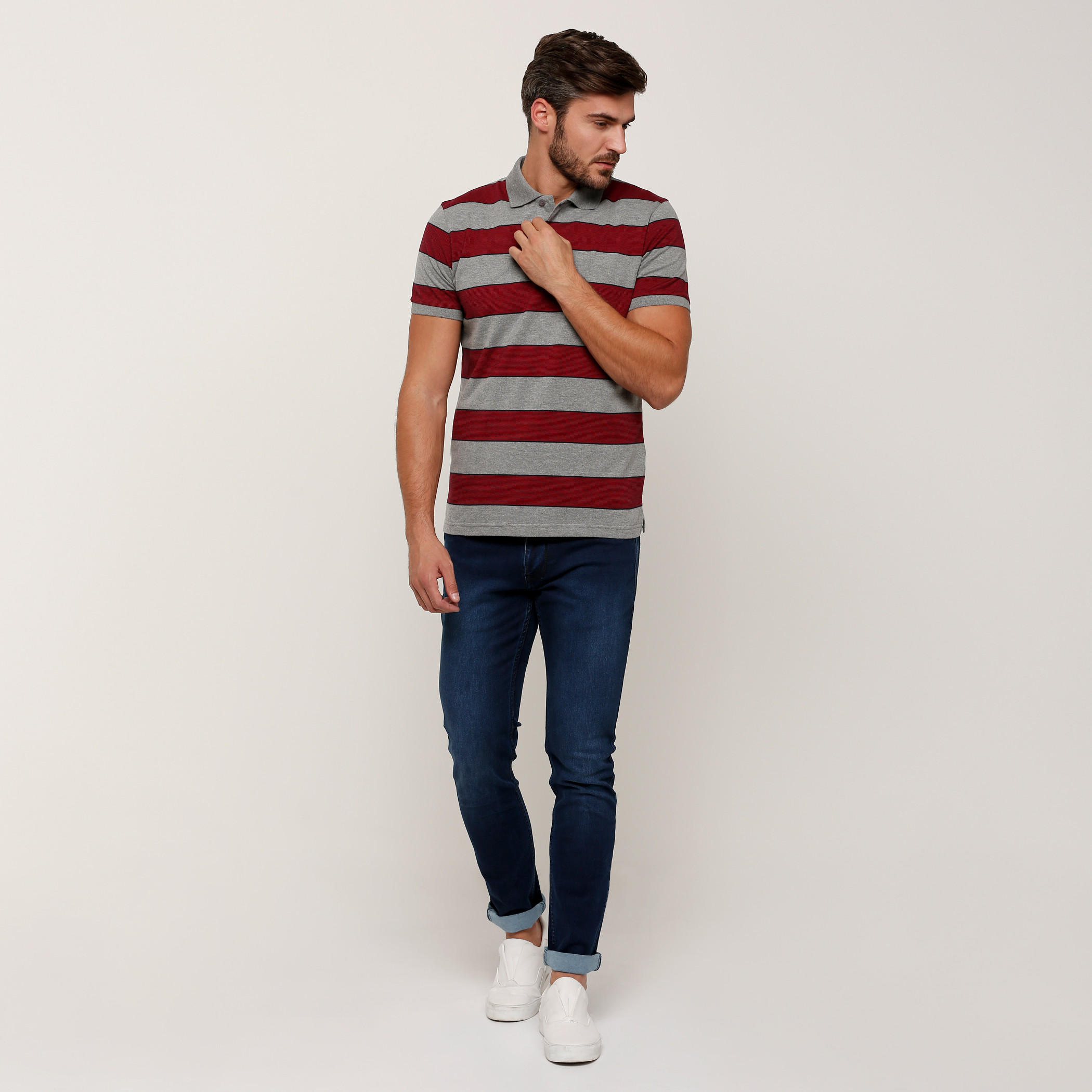 تيشيرت مقلّم بياقة بولو وأكمام قصيرة-men-clothing-tshirtsandpolos-tshirts-image-5