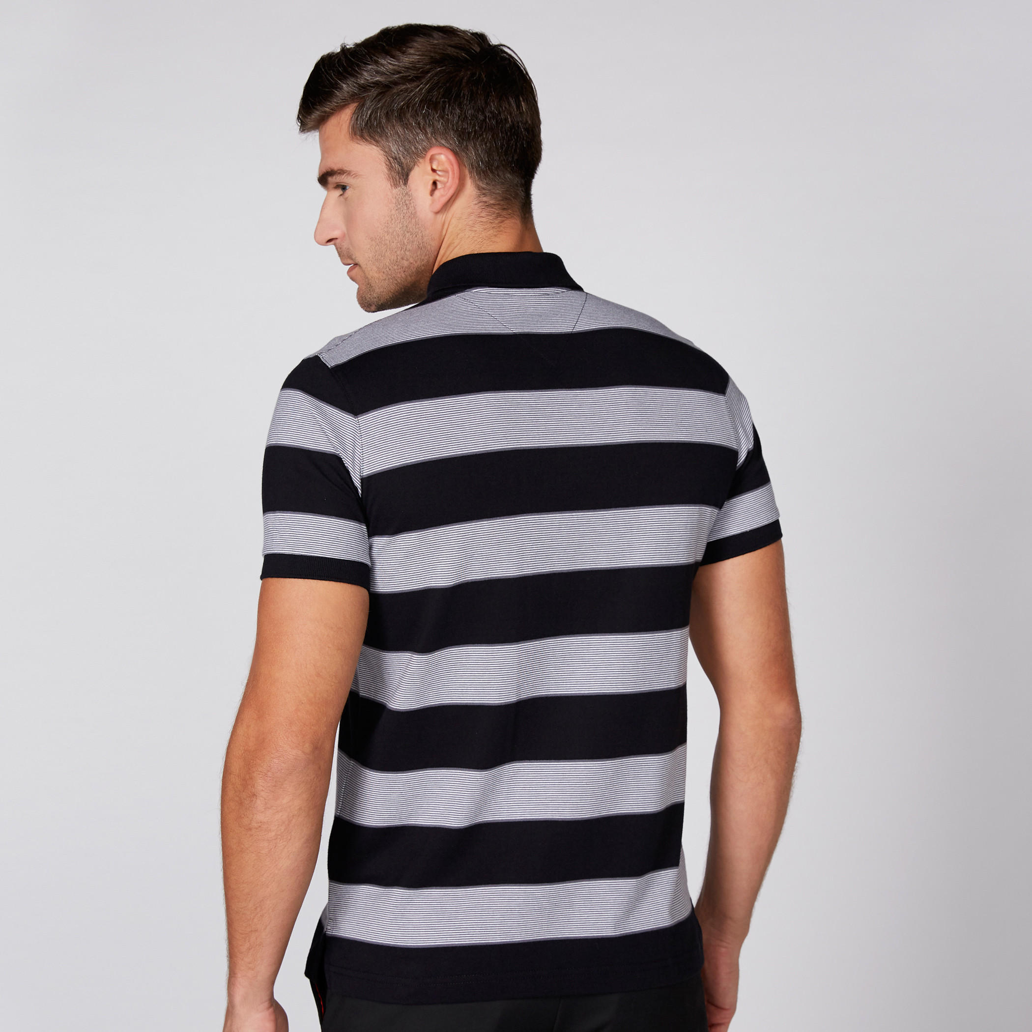 Striped T-Shirt with Polo Neck and Short Sleeves-men-clothing-tshirtsandpolos-tshirts-image-4