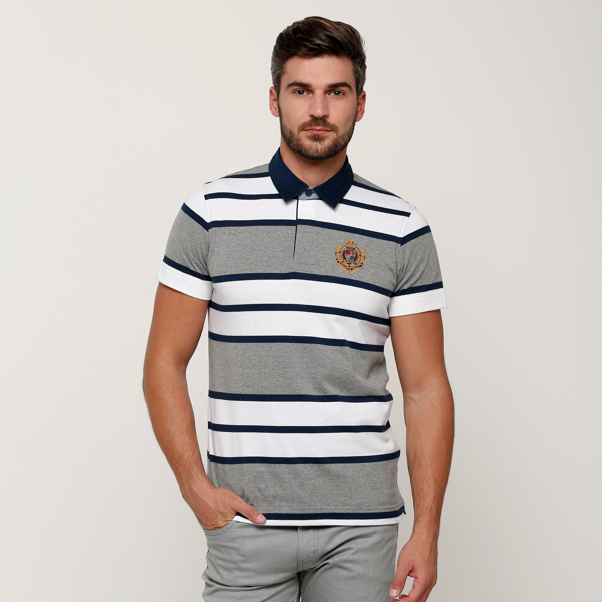 تيشيرت مقلّم بياقة بولو وأكمام قصيرة-men-clothing-tshirtsandpolos-tshirts-image-5
