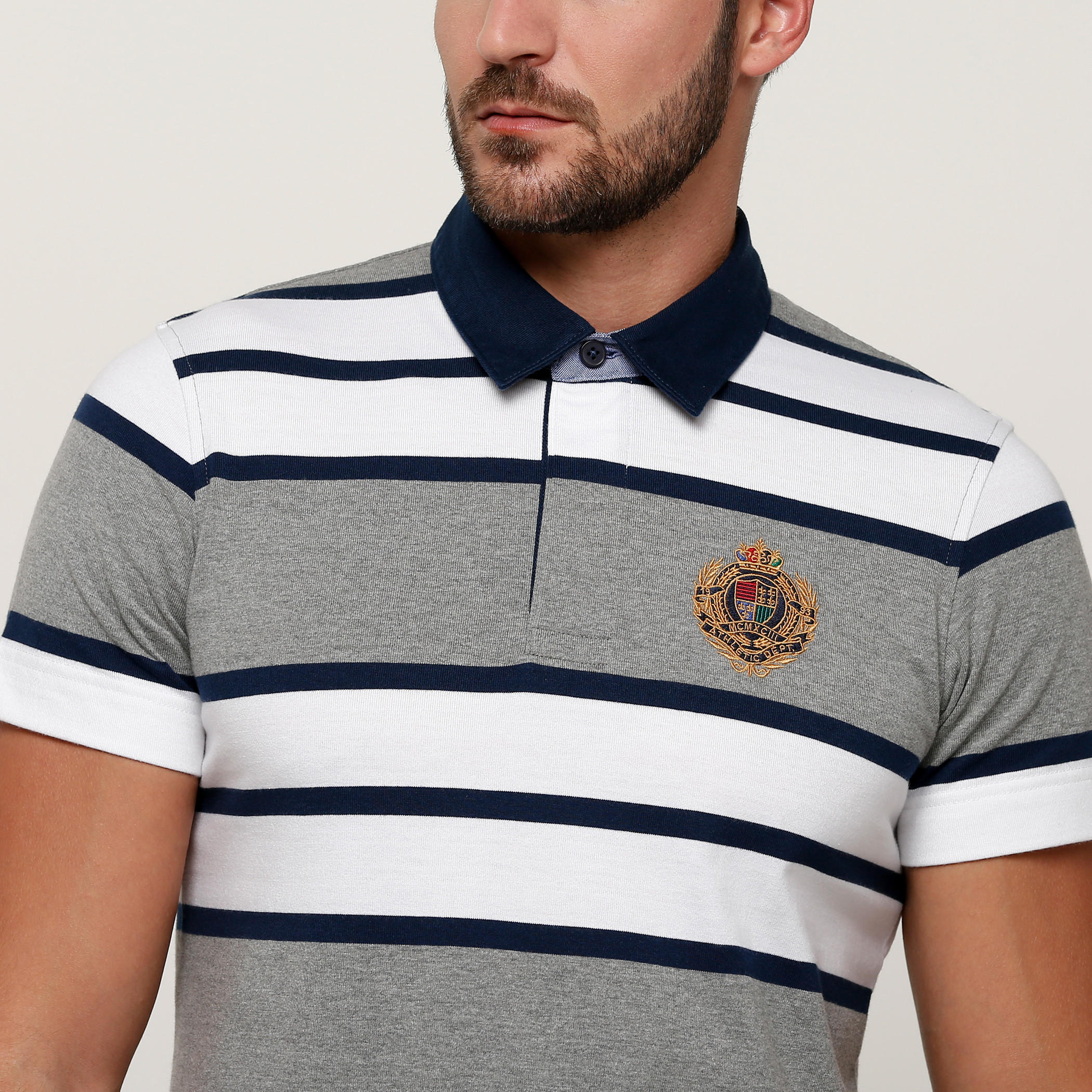 تيشيرت مقلّم بياقة بولو وأكمام قصيرة-men-clothing-tshirtsandpolos-tshirts-image-2