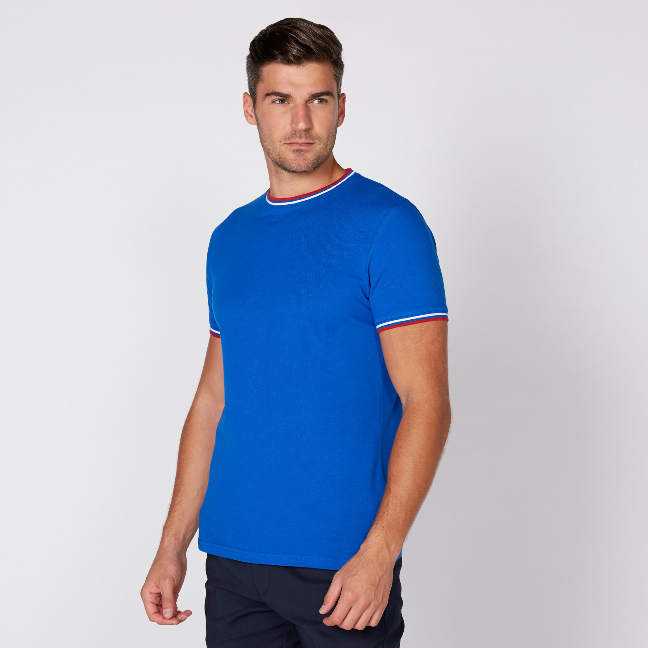 Round Neck T-Shirt with Short Sleeves-men-clothing-tshirtsandpolos-tshirts-image-1