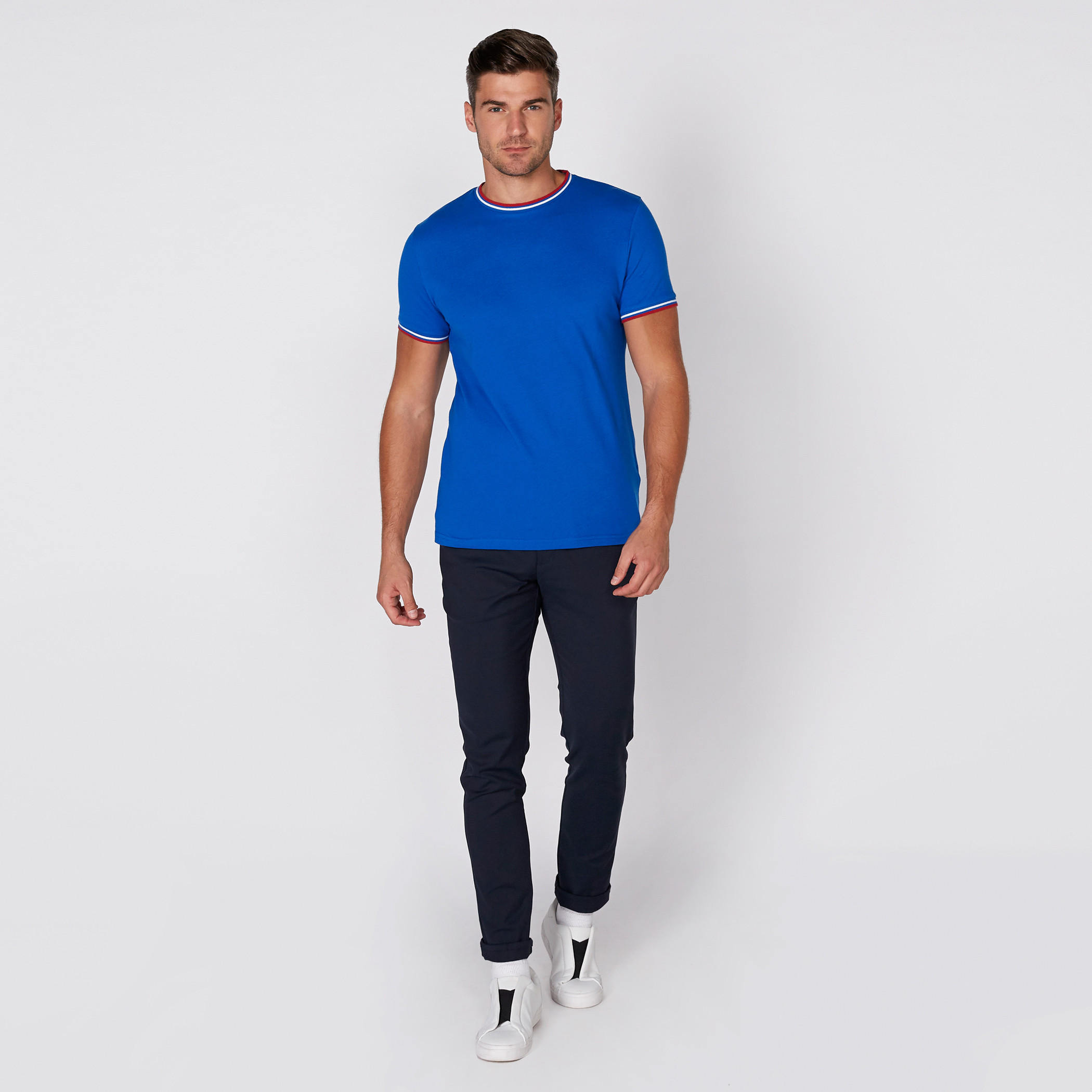 Round Neck T-Shirt with Short Sleeves-men-clothing-tshirtsandpolos-tshirts-image-2