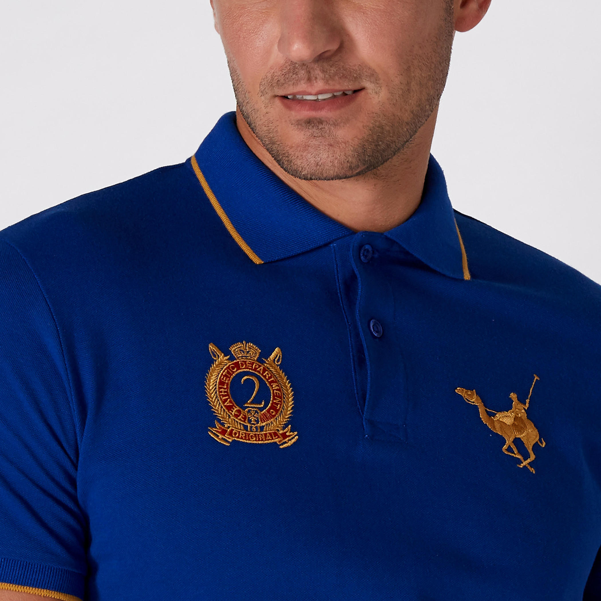 تيشيرت مطرّز بياقة بولو وأكمام قصيرة-men-clothing-tshirtsandpolos-tshirts-image-1