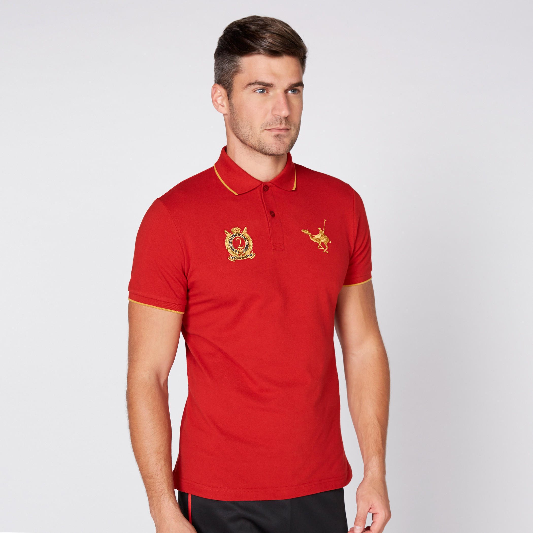 تيشيرت مطرّز بياقة بولو وأكمام قصيرة-men-clothing-tshirtsandpolos-tshirts-image-2