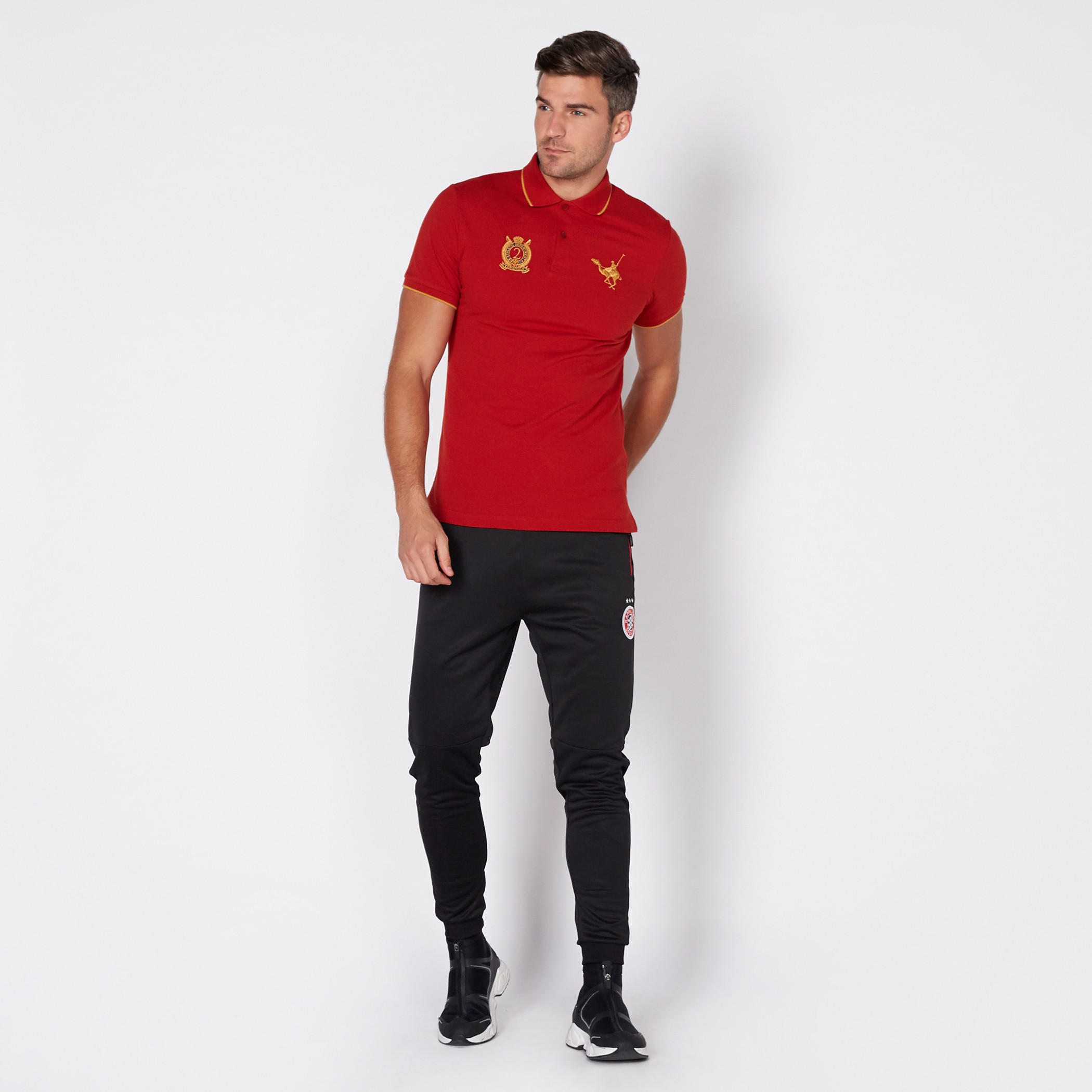 تيشيرت مطرّز بياقة بولو وأكمام قصيرة-men-clothing-tshirtsandpolos-tshirts-image-4