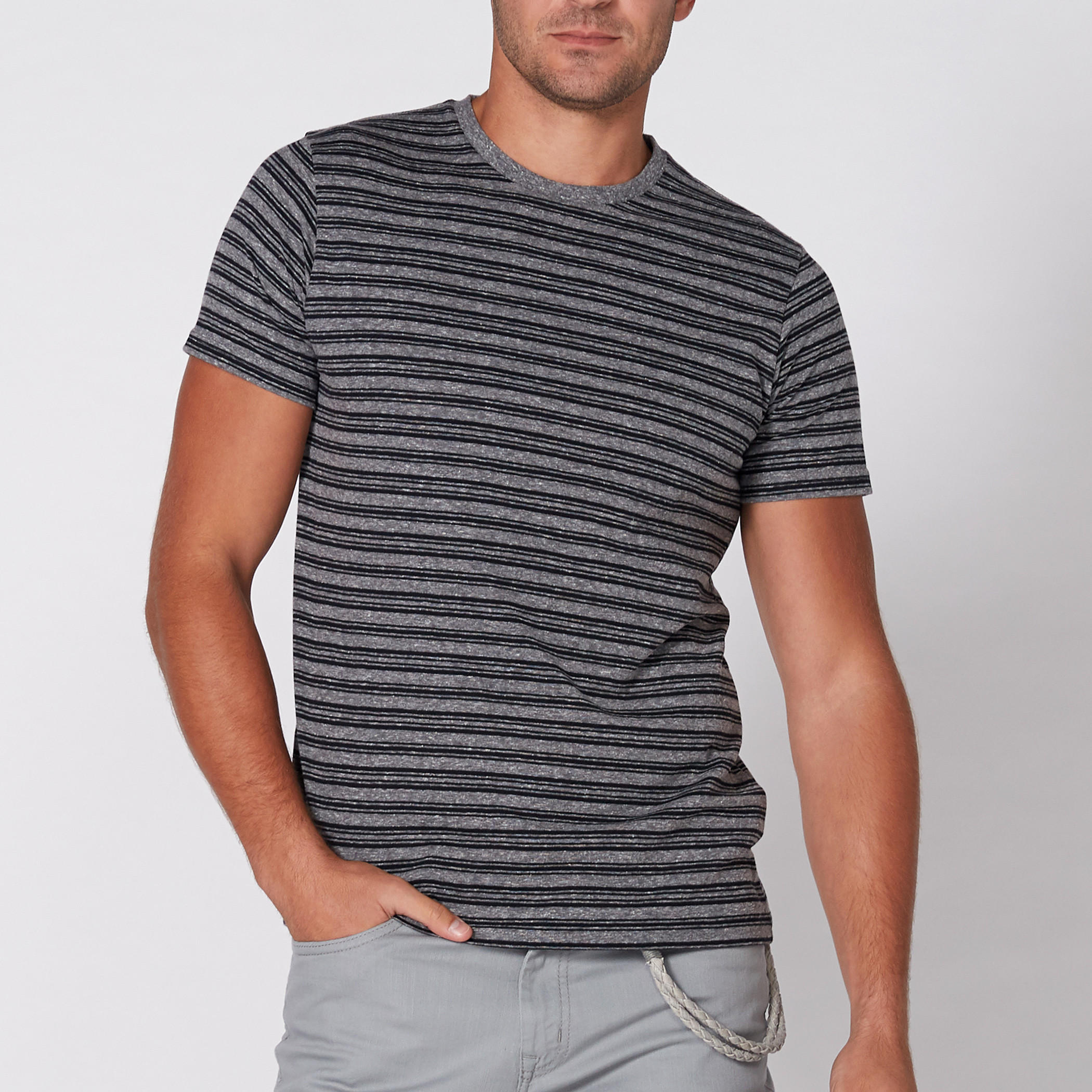 Striped T-Shirt with Round Neck and Short Sleeves-men-clothing-tshirtsandpolos-tshirts-image-3