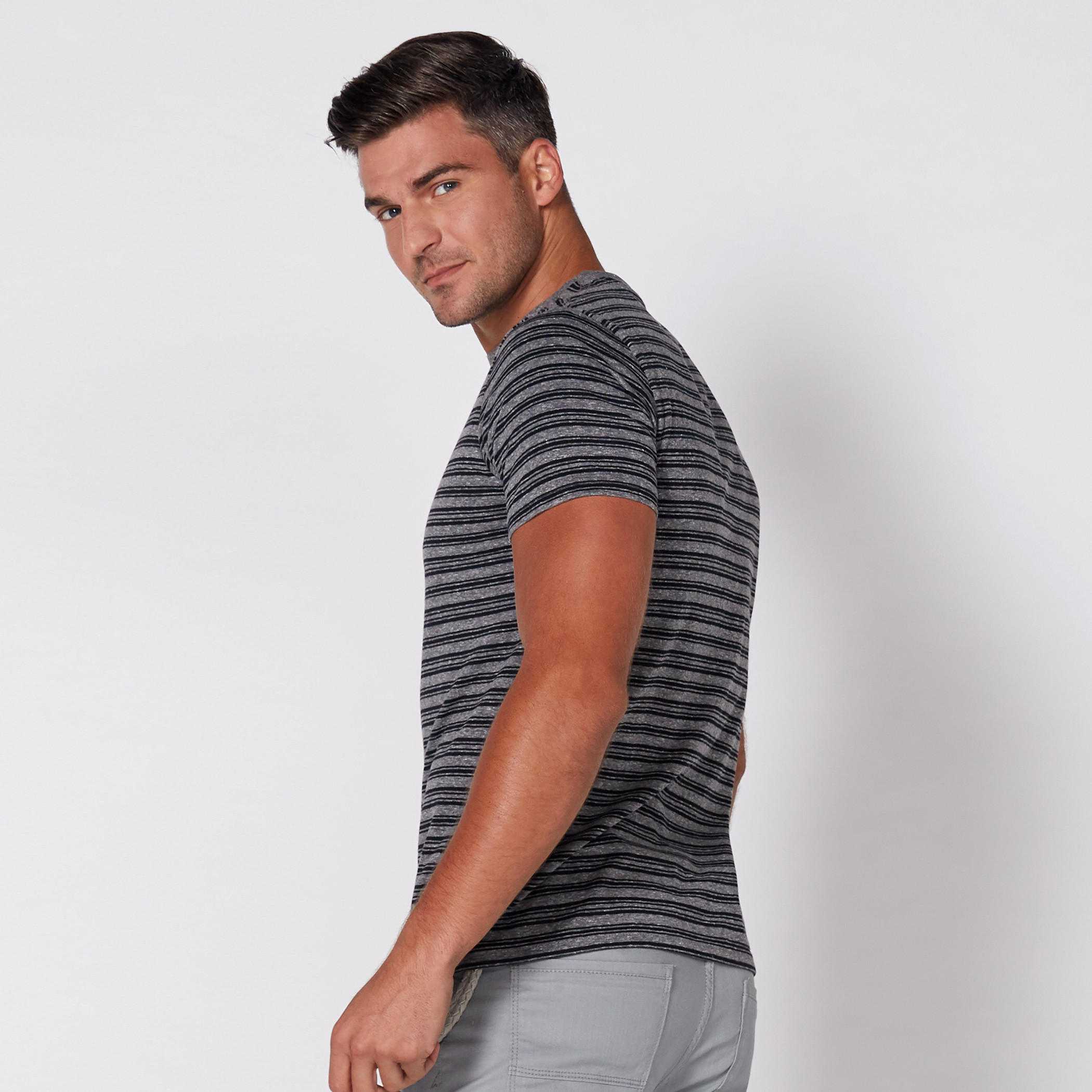Striped T-Shirt with Round Neck and Short Sleeves-men-clothing-tshirtsandpolos-tshirts-image-4