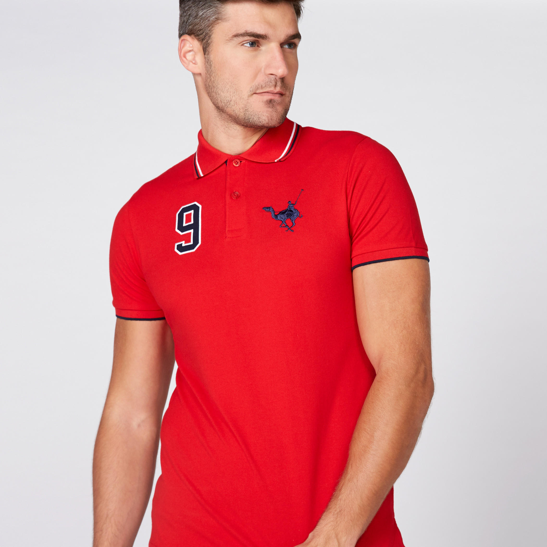 تيشيرت مطرّز بياقة بولو وأكمام قصيرة-men-clothing-tshirtsandpolos-tshirts-image-3