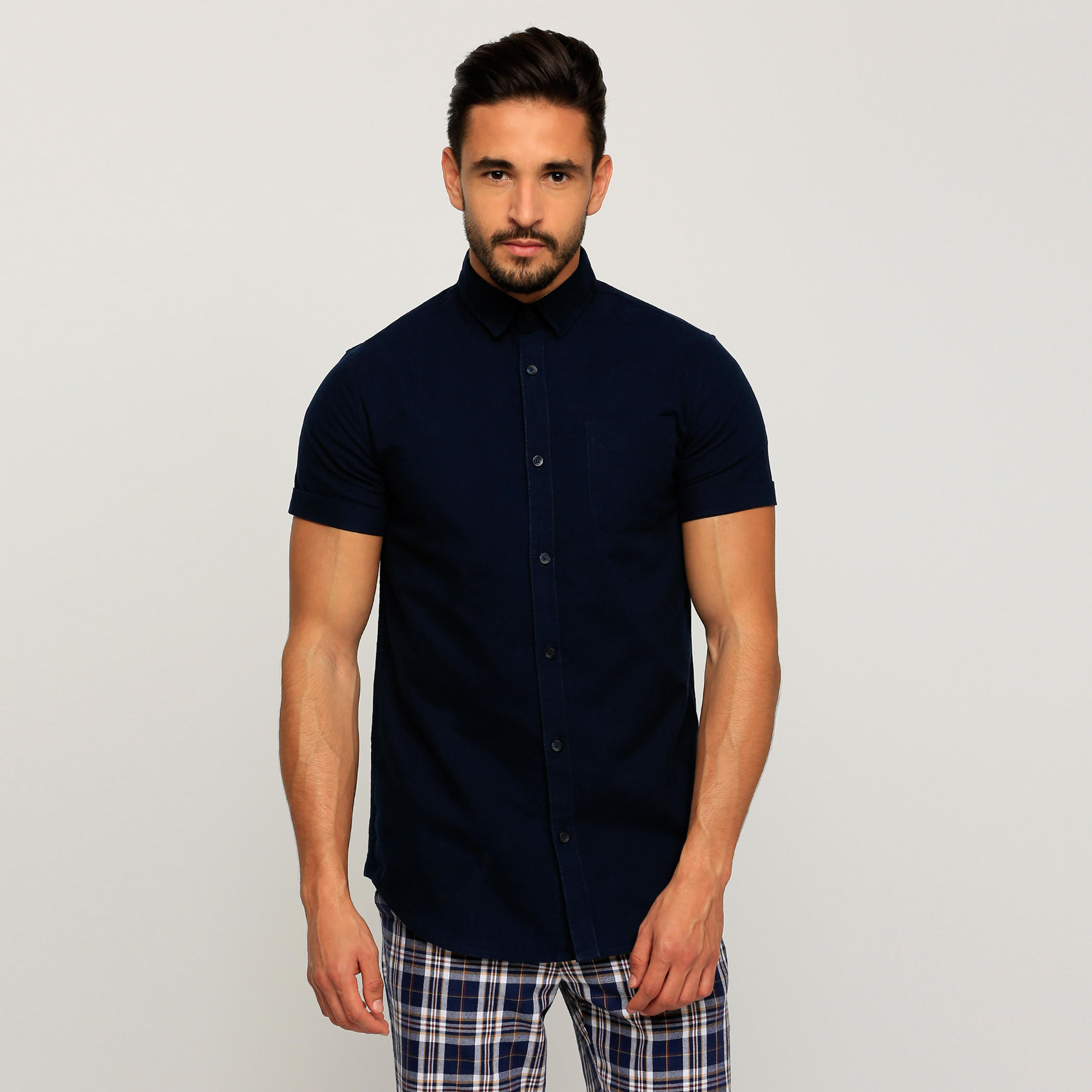 Short Sleeves Shirt with Complete Placket-men-clothing-shirts-image-1
