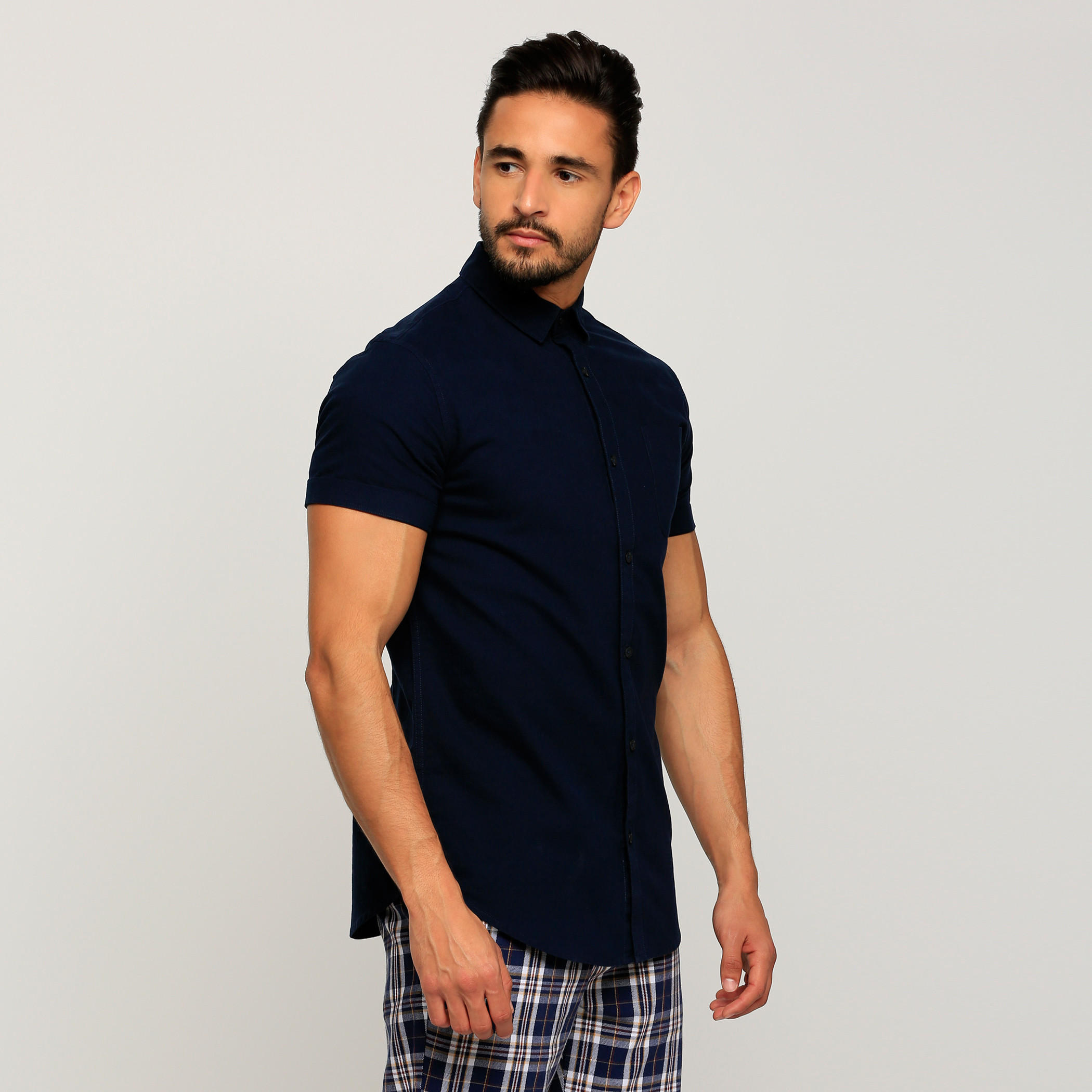 Short Sleeves Shirt with Complete Placket-men-clothing-shirts-image-3