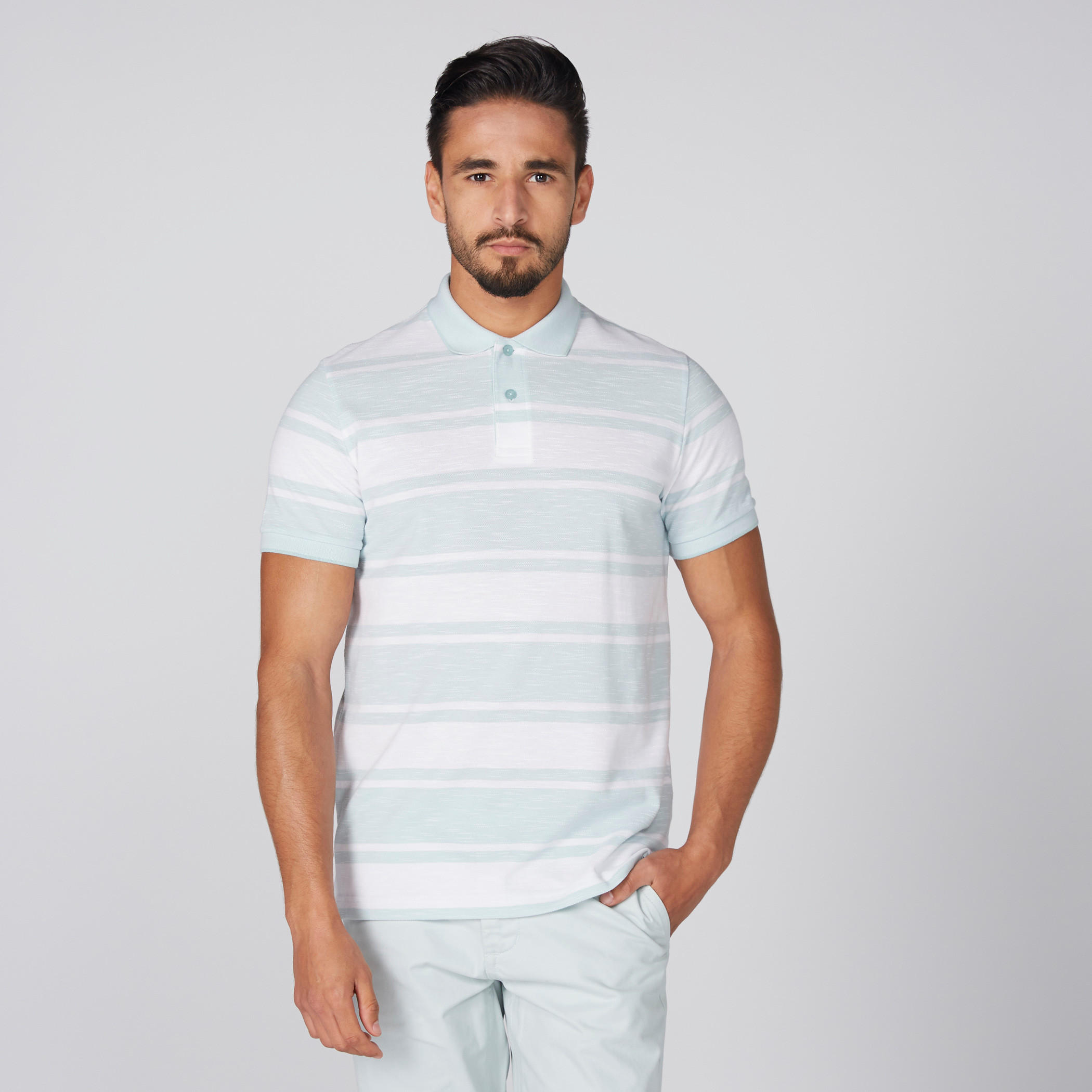 تيشيرت مقلّم بياقة بولو وأكمام قصيرة-men-clothing-tshirtsandpolos-tshirts-image-1