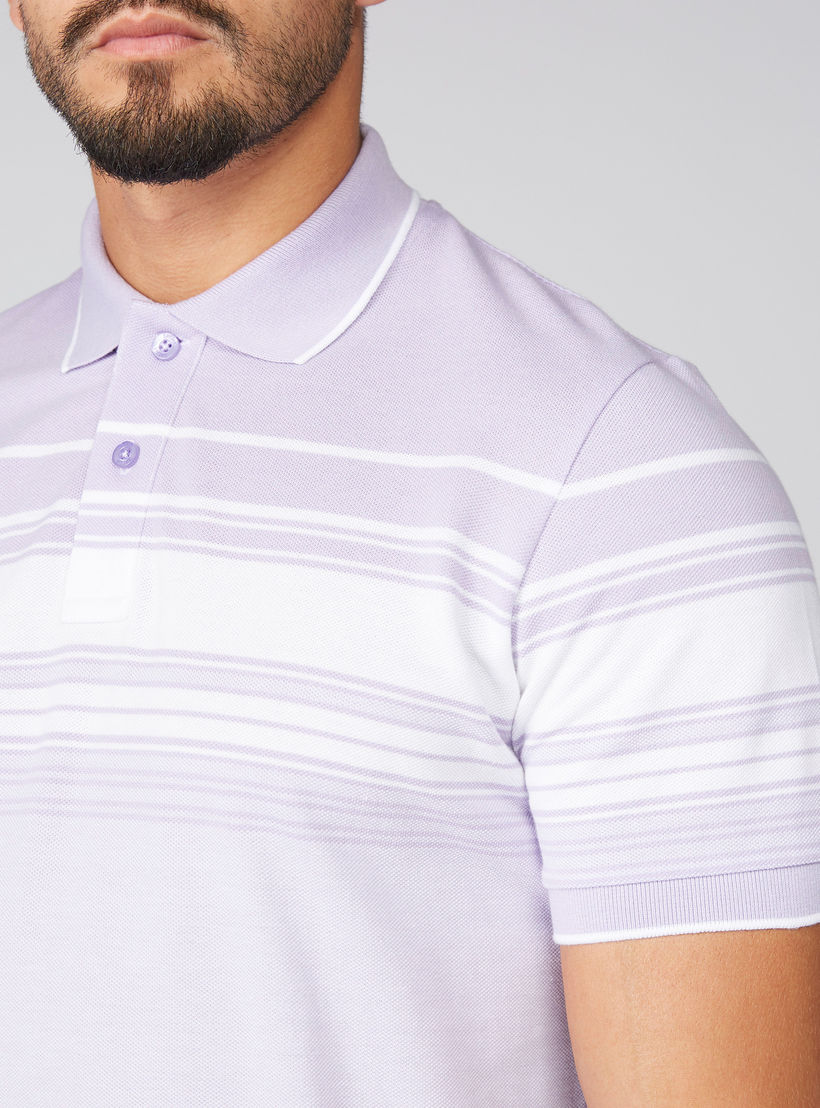 تيشيرت مقلّم بياقة بولو وأكمام قصيرة-men-clothing-tshirtsandpolos-tshirts-image-3