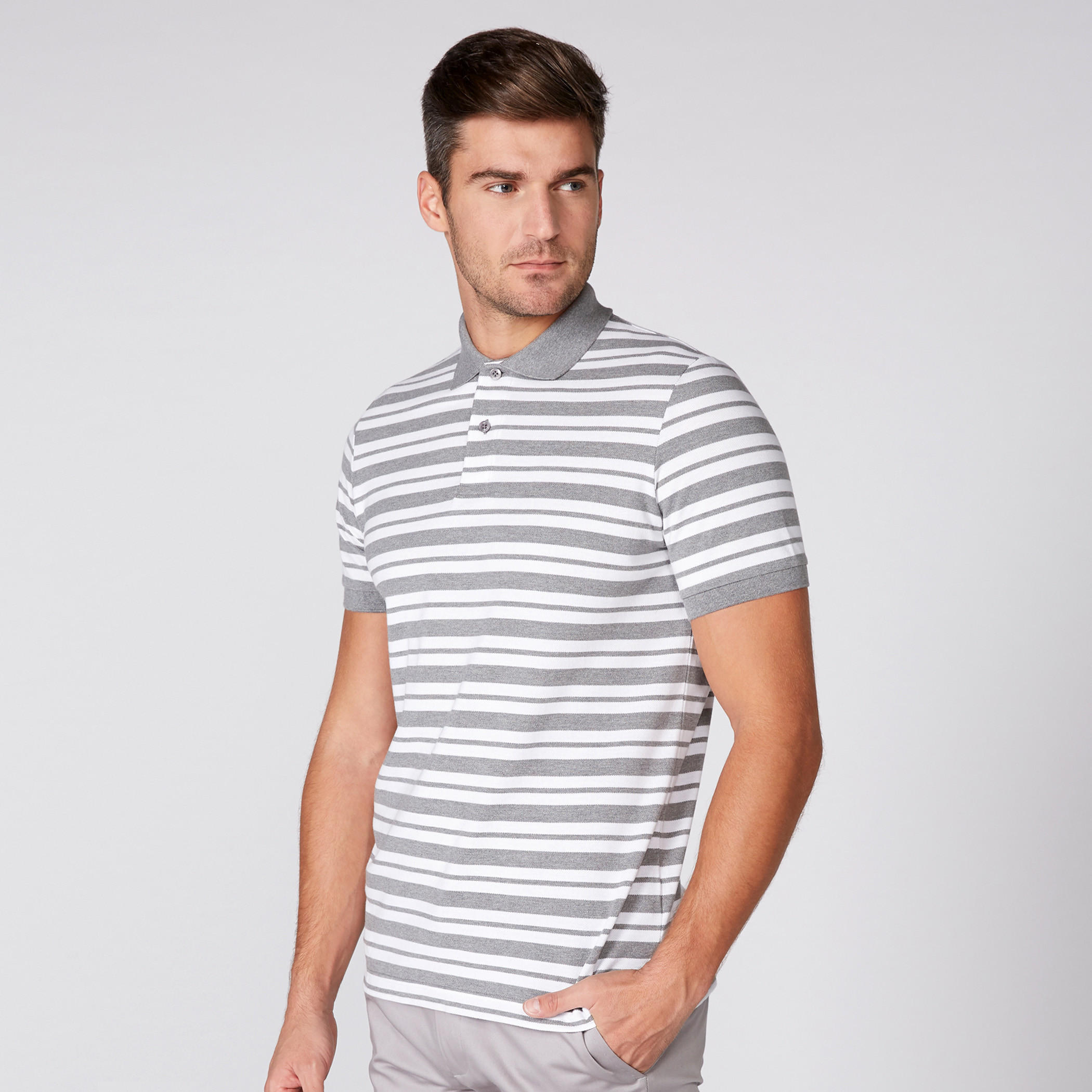 تيشيرت مقلّم بياقة بولو وأكمام قصيرة-men-clothing-tshirtsandpolos-tshirts-image-1