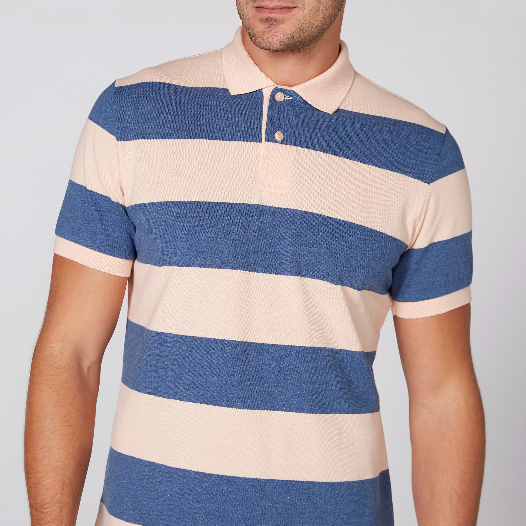 Striped T-Shirt with Polo Neck and Short Sleeves-men-clothing-tshirtsandpolos-tshirts-image-3