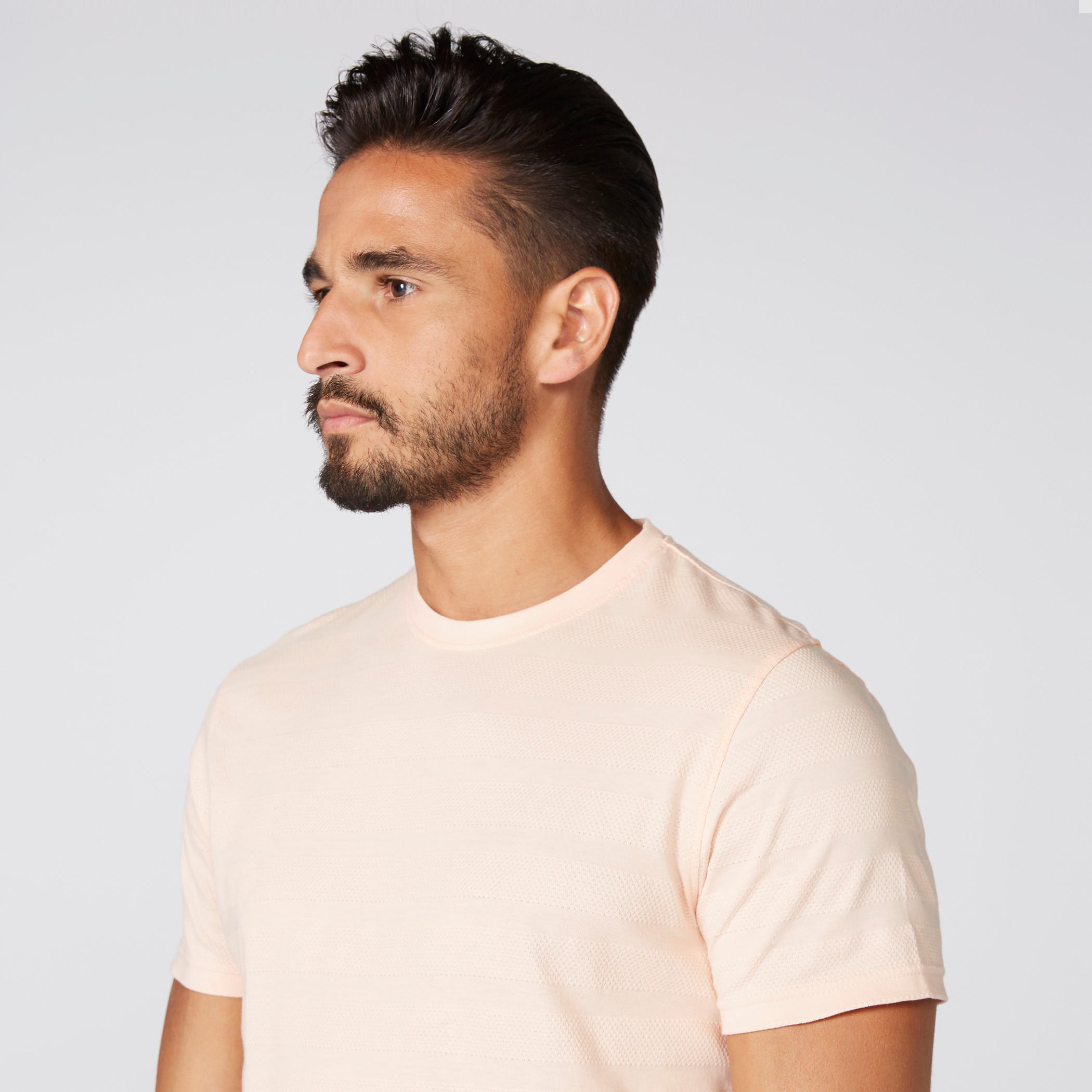 Textured T-Shirt with Round Neck and Short Sleeves-men-clothing-tshirtsandpolos-tshirts-image-3