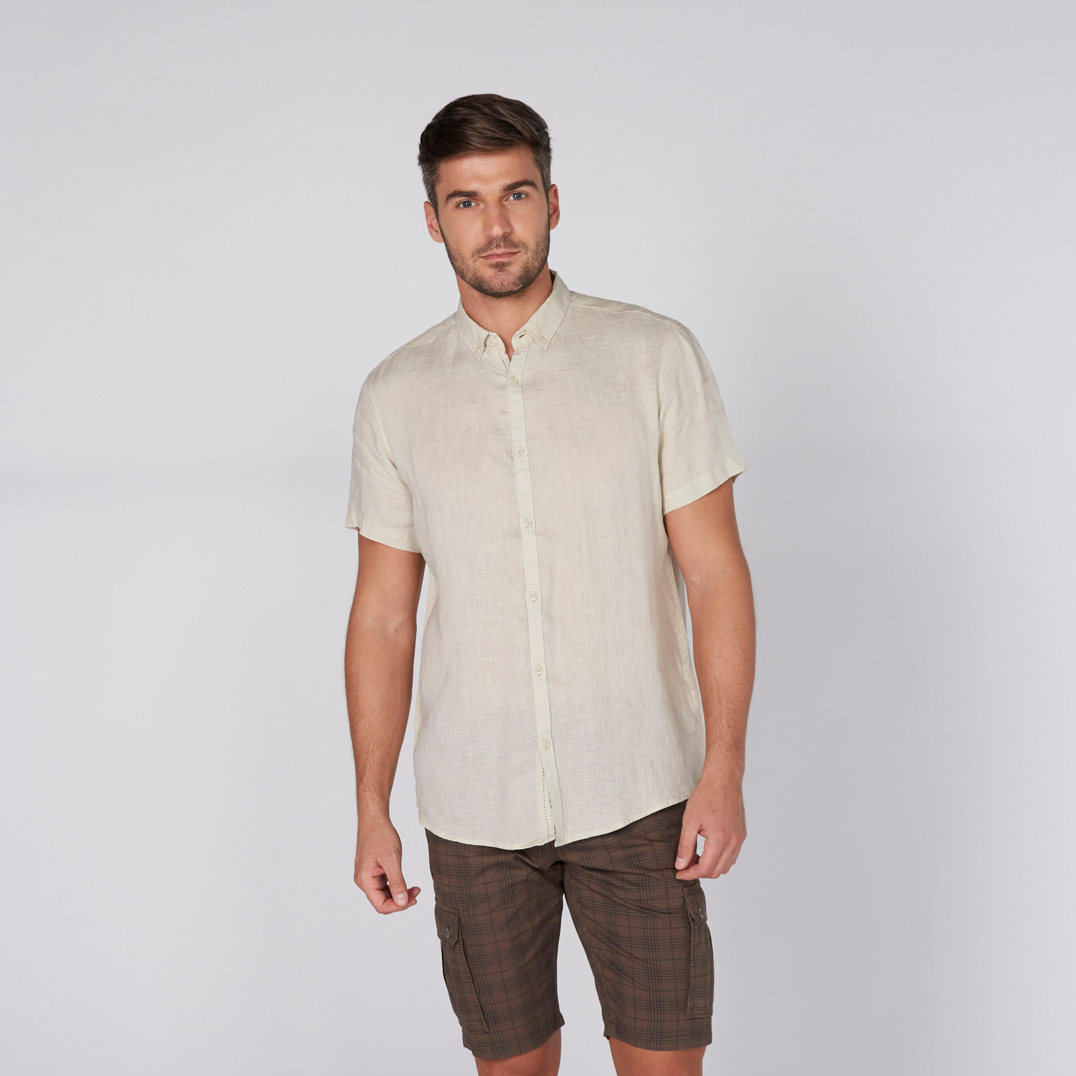 Short Sleeves Shirt with Complete Placket-men-clothing-shirts-image-3