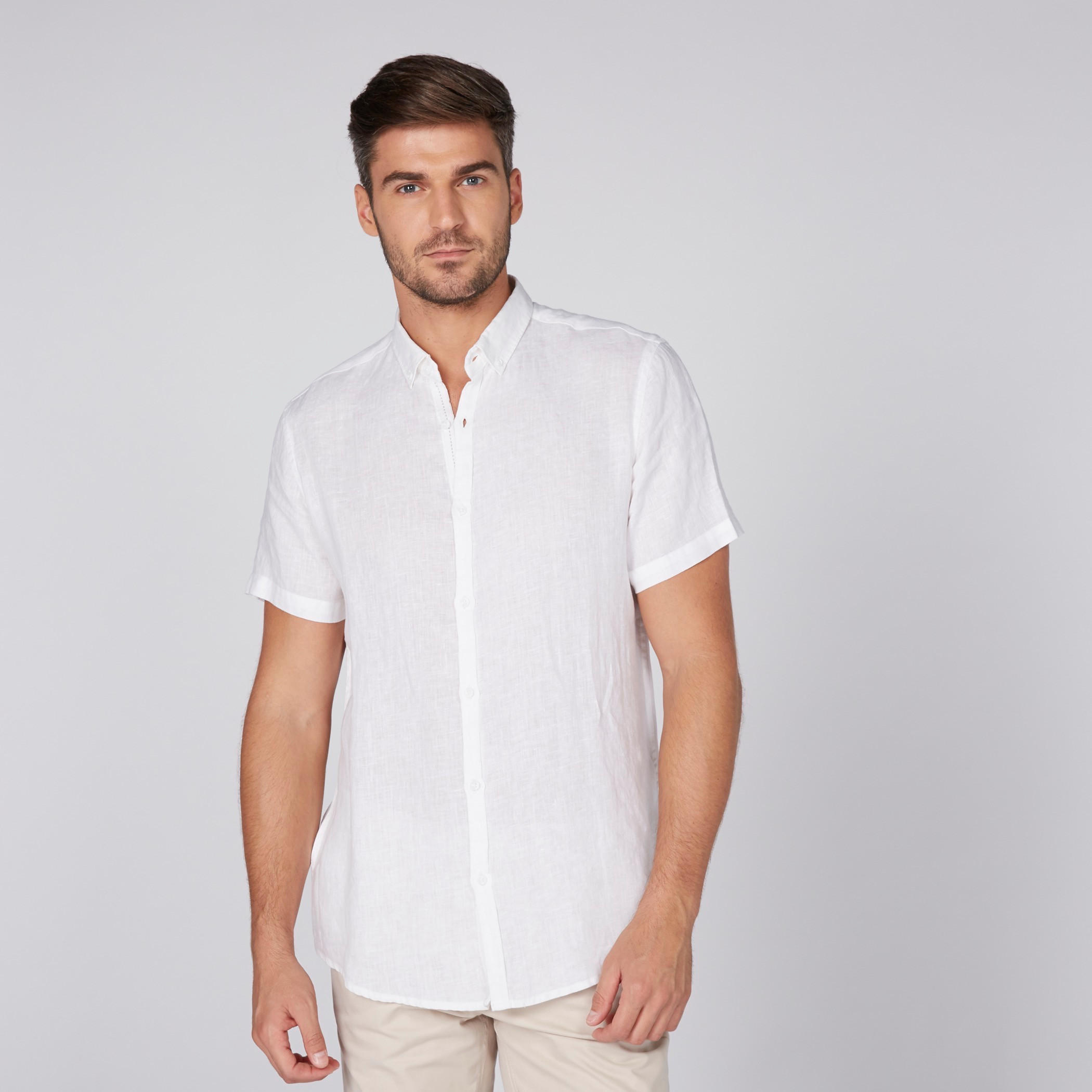 قميص بأكمام قصيرة وأزرار-men-clothing-shirts-image-1