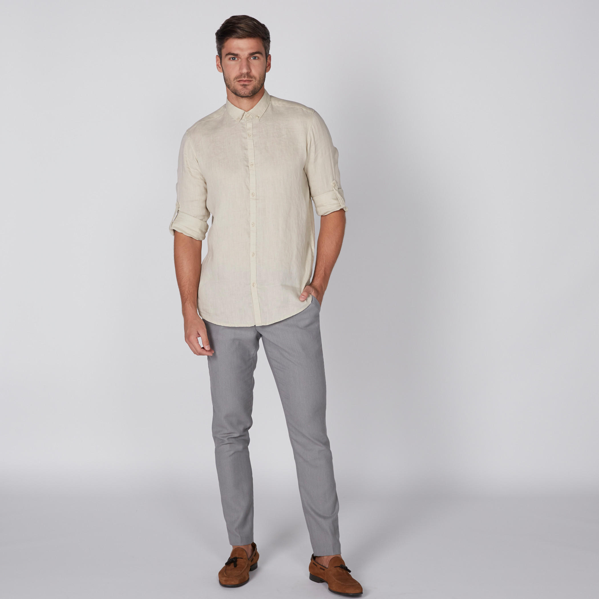 قميص بأكمام طويلة ووصلة أزرار كاملة-men-clothing-shirts-image-4
