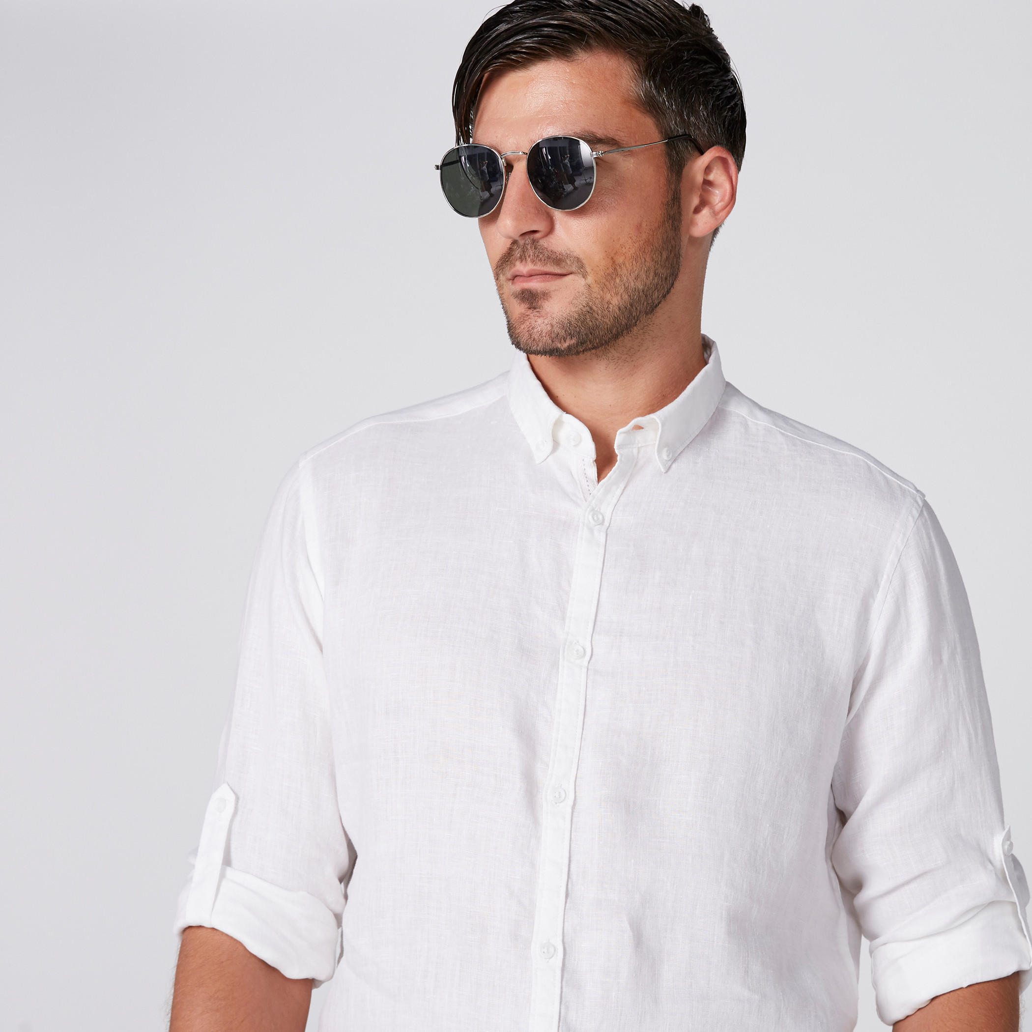 قميص بأكمام طويلة ووصلة أزرار كاملة-men-clothing-shirts-image-2