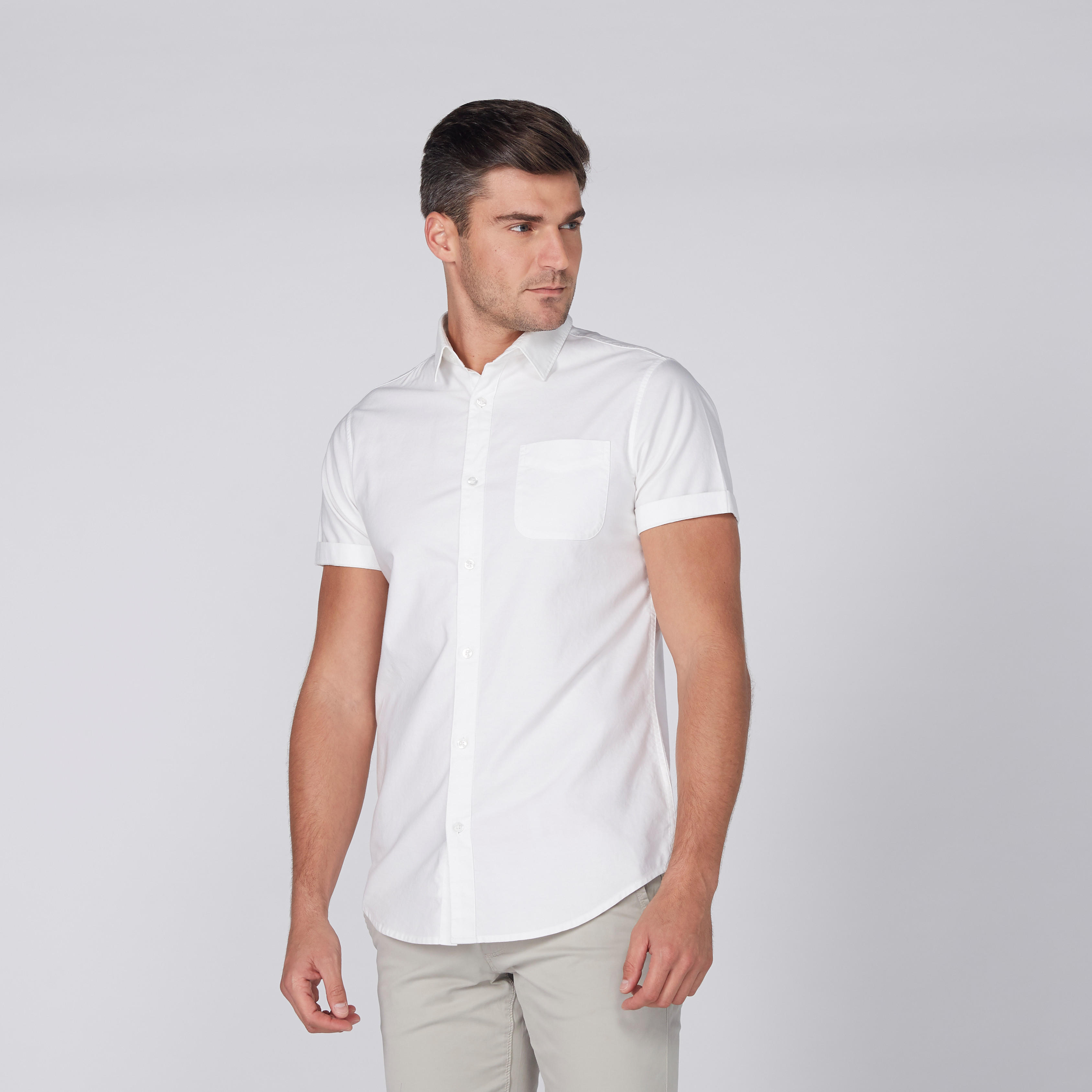 قميص بأكمام قصيرة وأزرار-men-clothing-shirts-image-2