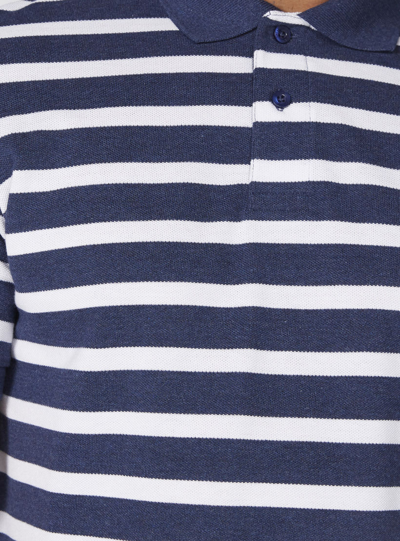 تيشيرت مقلّم بياقة بولو وأكمام قصيرة-men-clothing-tshirtsandpolos-polos-image-3