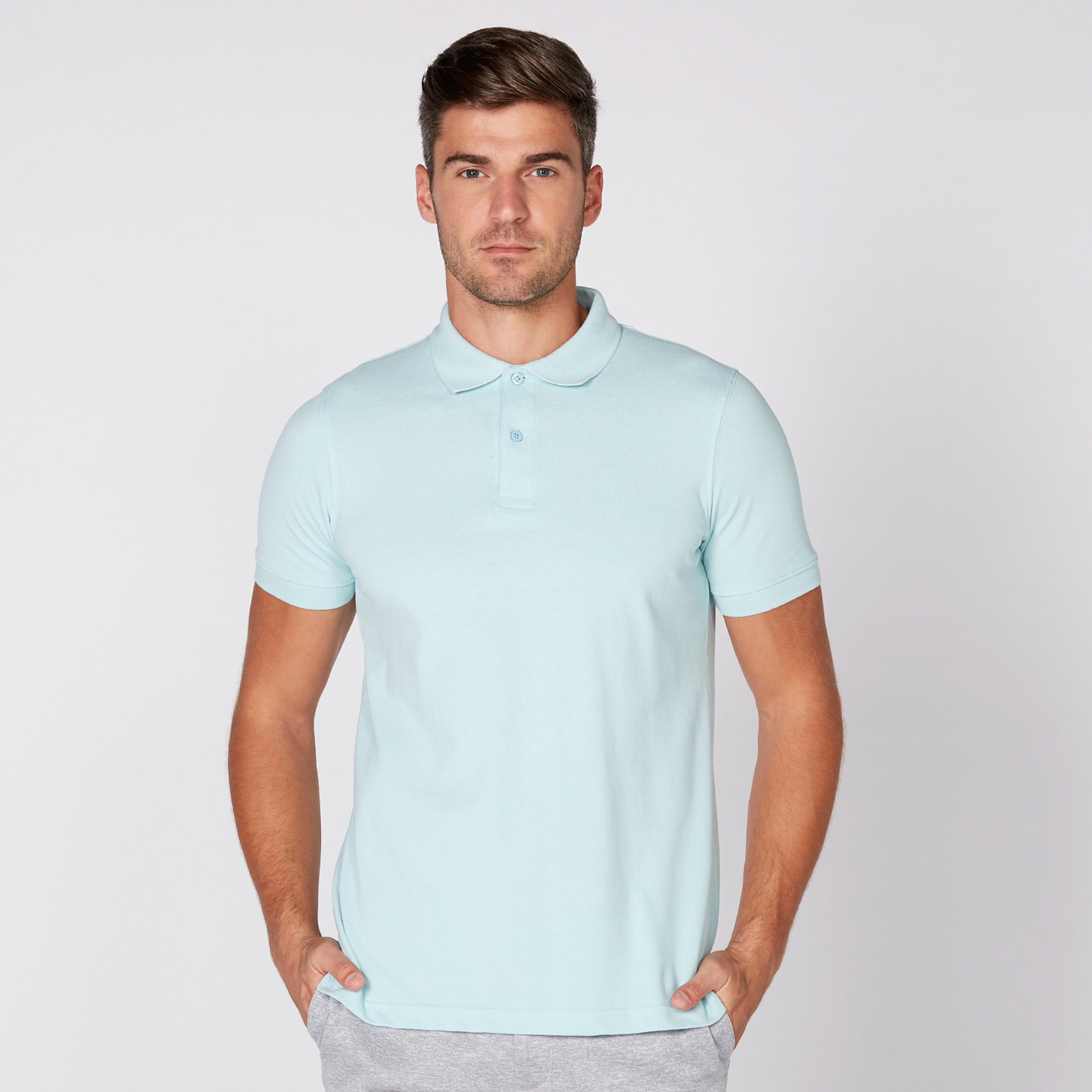 تيشيرت بأكمام قصيرة وياقة بولو-men-clothing-tshirtsandpolos-tshirts-image-1