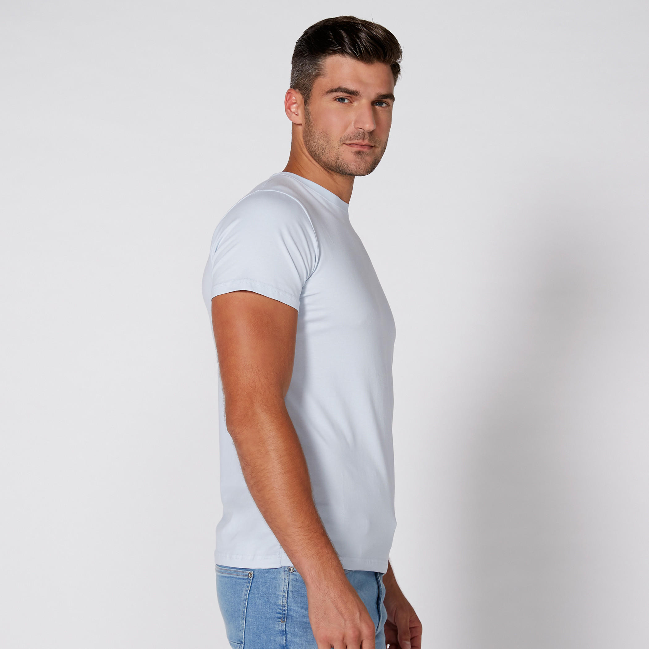 Round Neck T-Shirt with Short Sleeves-men-clothing-tshirtsandpolos-tshirts-image-2