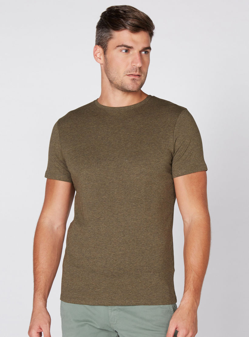 Round Neck T-Shirt with Short Sleeves-men-clothing-tshirtsandpolos-tshirts-image-1
