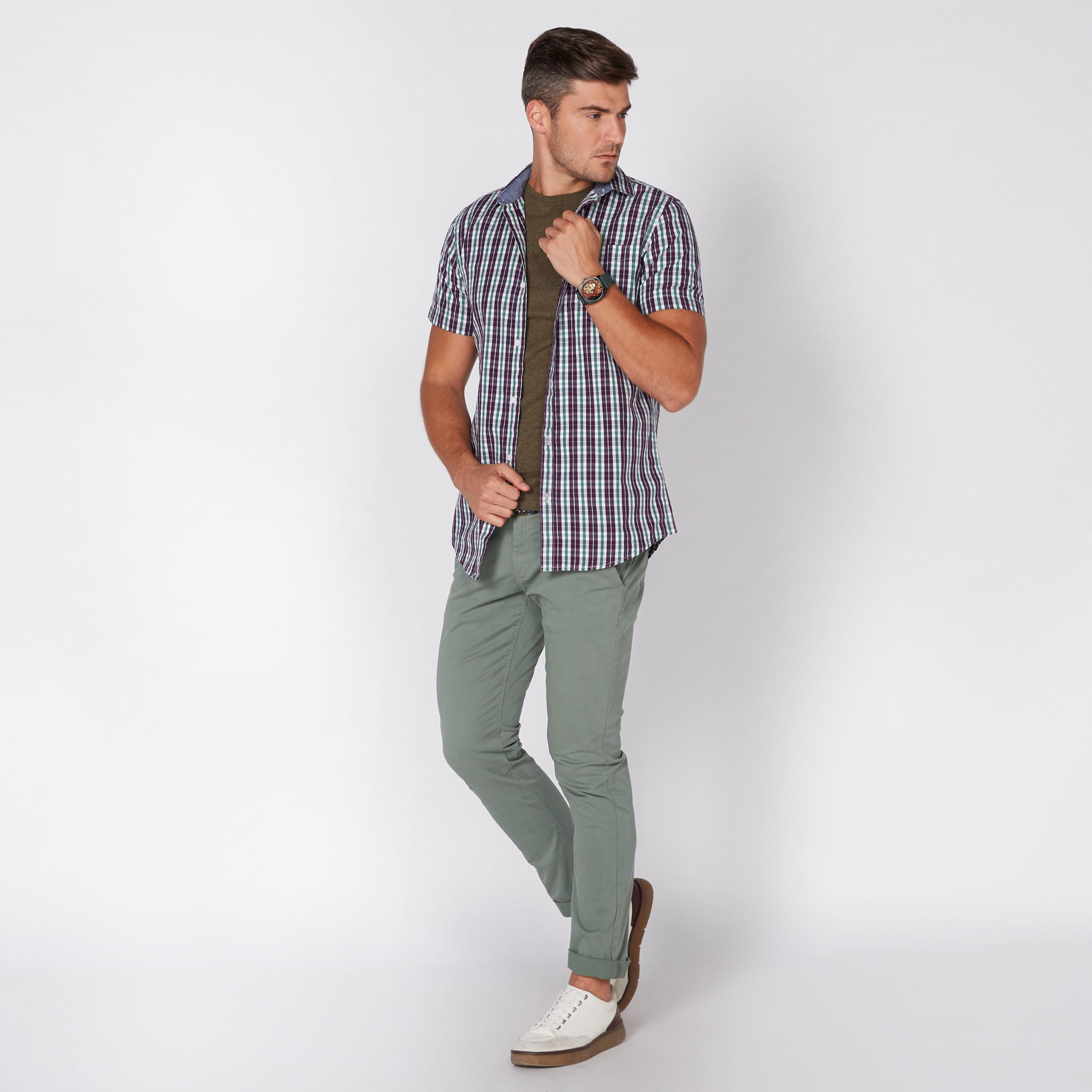 Round Neck T-Shirt with Short Sleeves-men-clothing-tshirtsandpolos-tshirts-image-2
