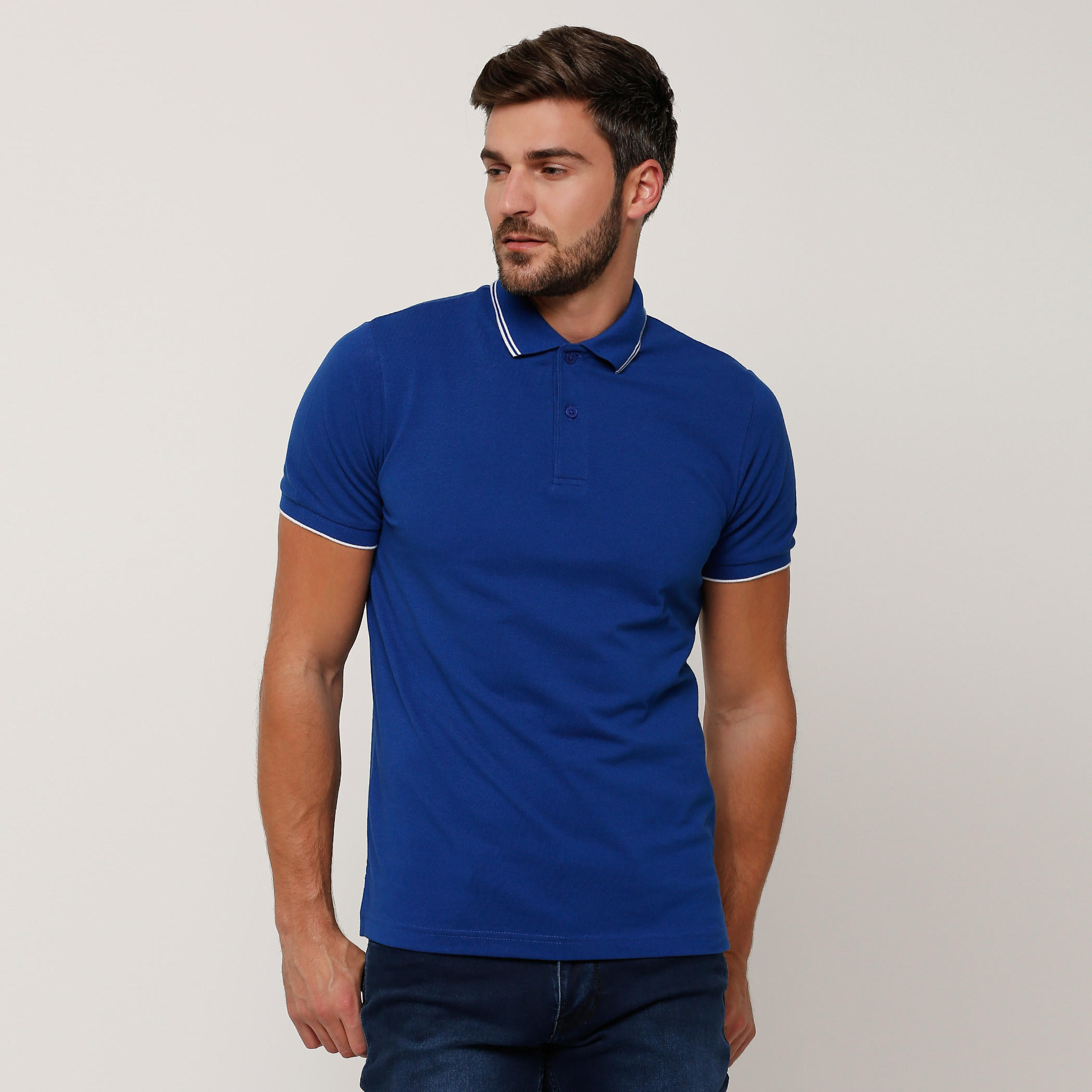 Polo Neck T-Shirt with Short Sleeves-men-clothing-tshirtsandpolos-tshirts-image-1