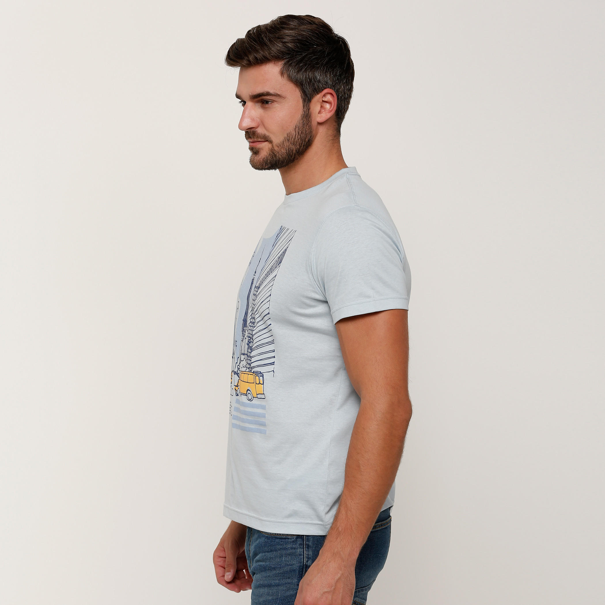 Printed T-Shirt with Round Neck and Short Sleeves-men-clothing-tshirtsandpolos-tshirts-image-3