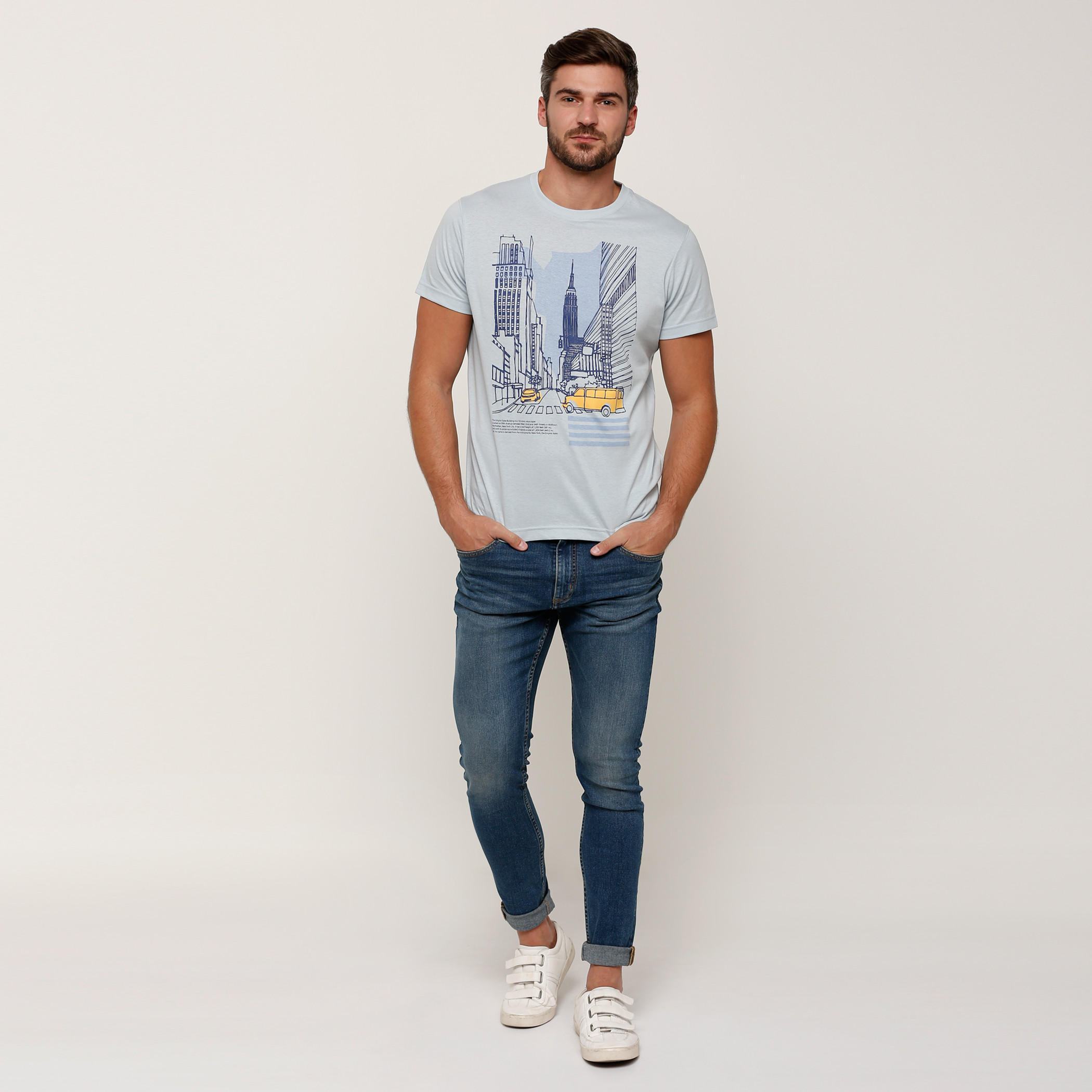 Printed T-Shirt with Round Neck and Short Sleeves-men-clothing-tshirtsandpolos-tshirts-image-5