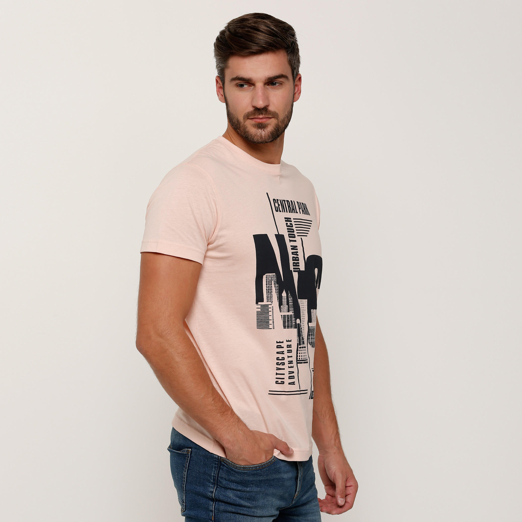 Printed T-Shirt with Round Neck and Short Sleeves-men-clothing-tshirtsandpolos-tshirts-image-3