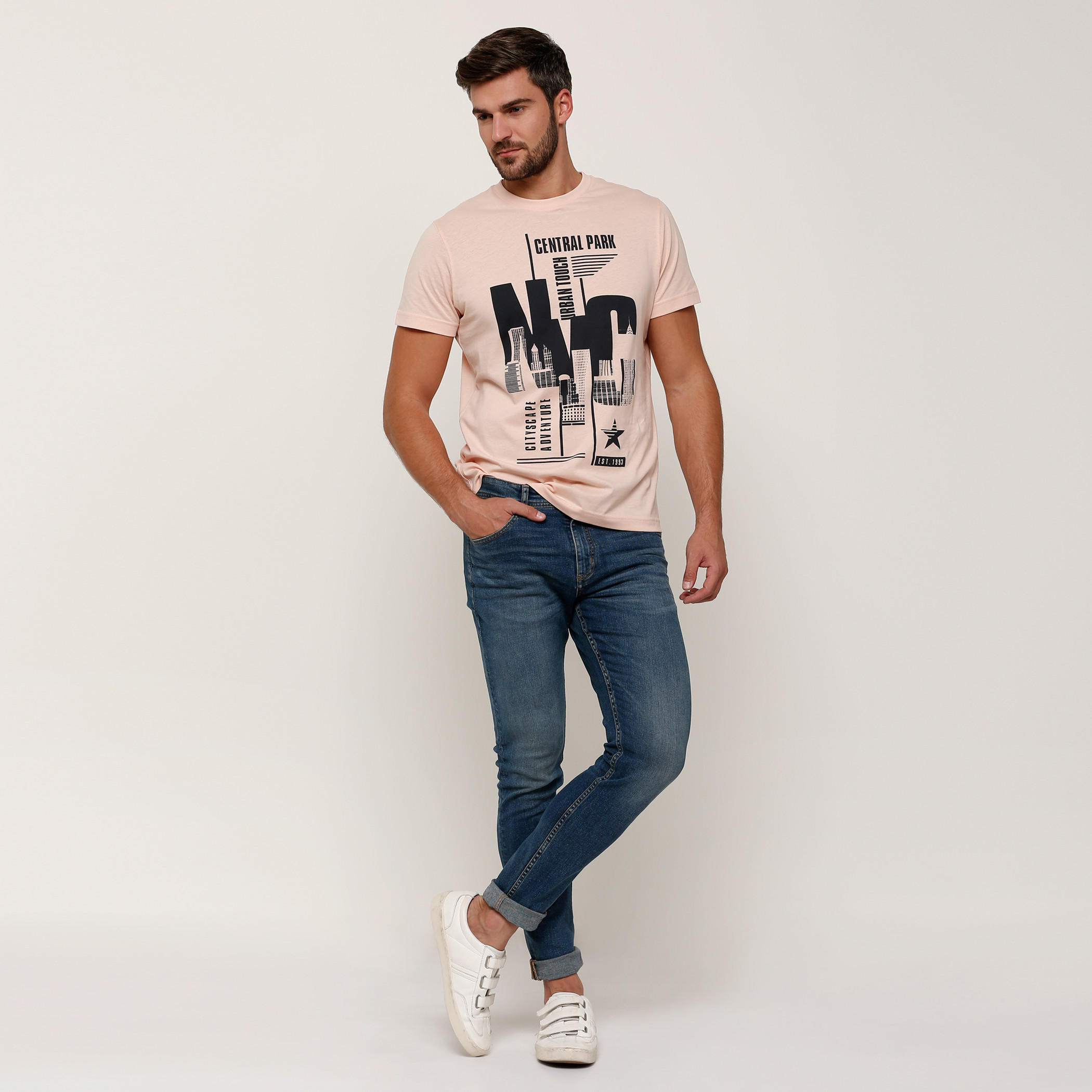 Printed T-Shirt with Round Neck and Short Sleeves-men-clothing-tshirtsandpolos-tshirts-image-5