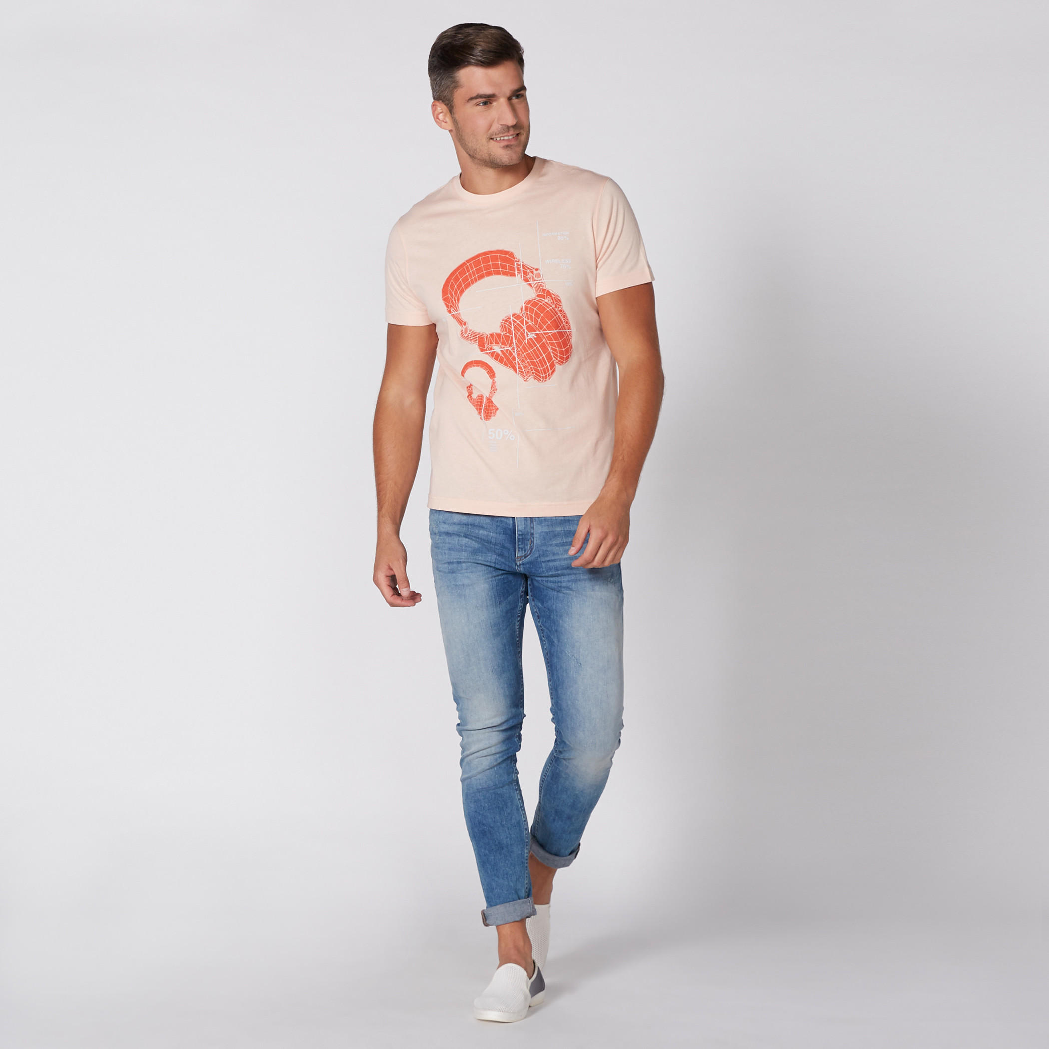 Printed T-Shirt with Round Neck and Short Sleeves-men-clothing-tshirtsandpolos-tshirts-image-1