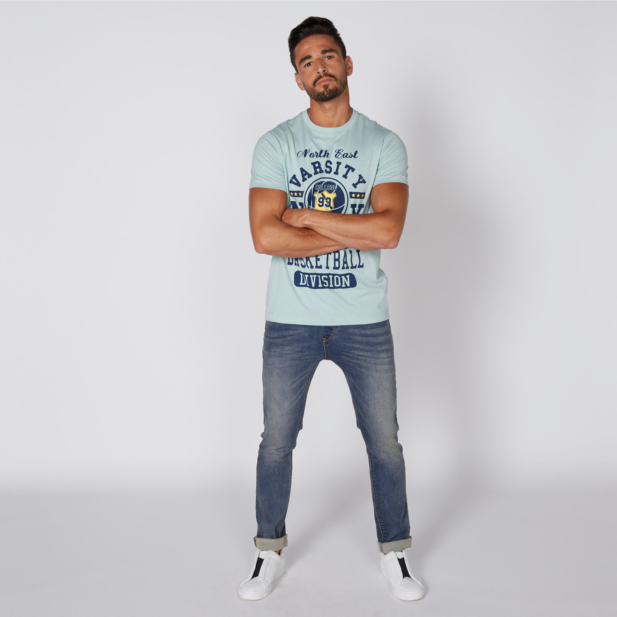Printed T-Shirt with Crew Neck and Short Sleeves-men-clothing-tshirtsandpolos-tshirts-image-2