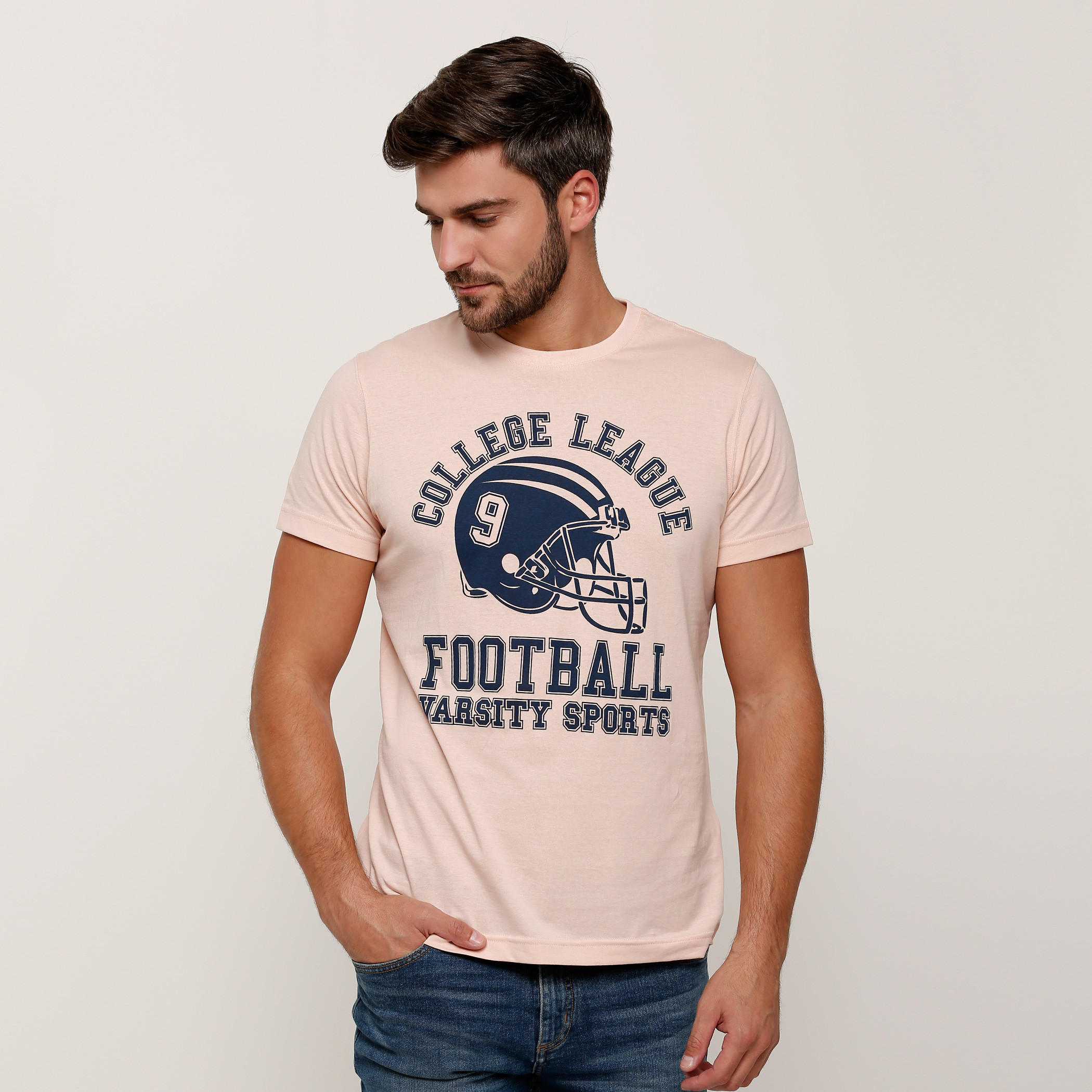 تيشيرت بطبعات وياقة مستديرة وأكمام قصيرة-men-clothing-tshirtsandpolos-tshirts-image-1