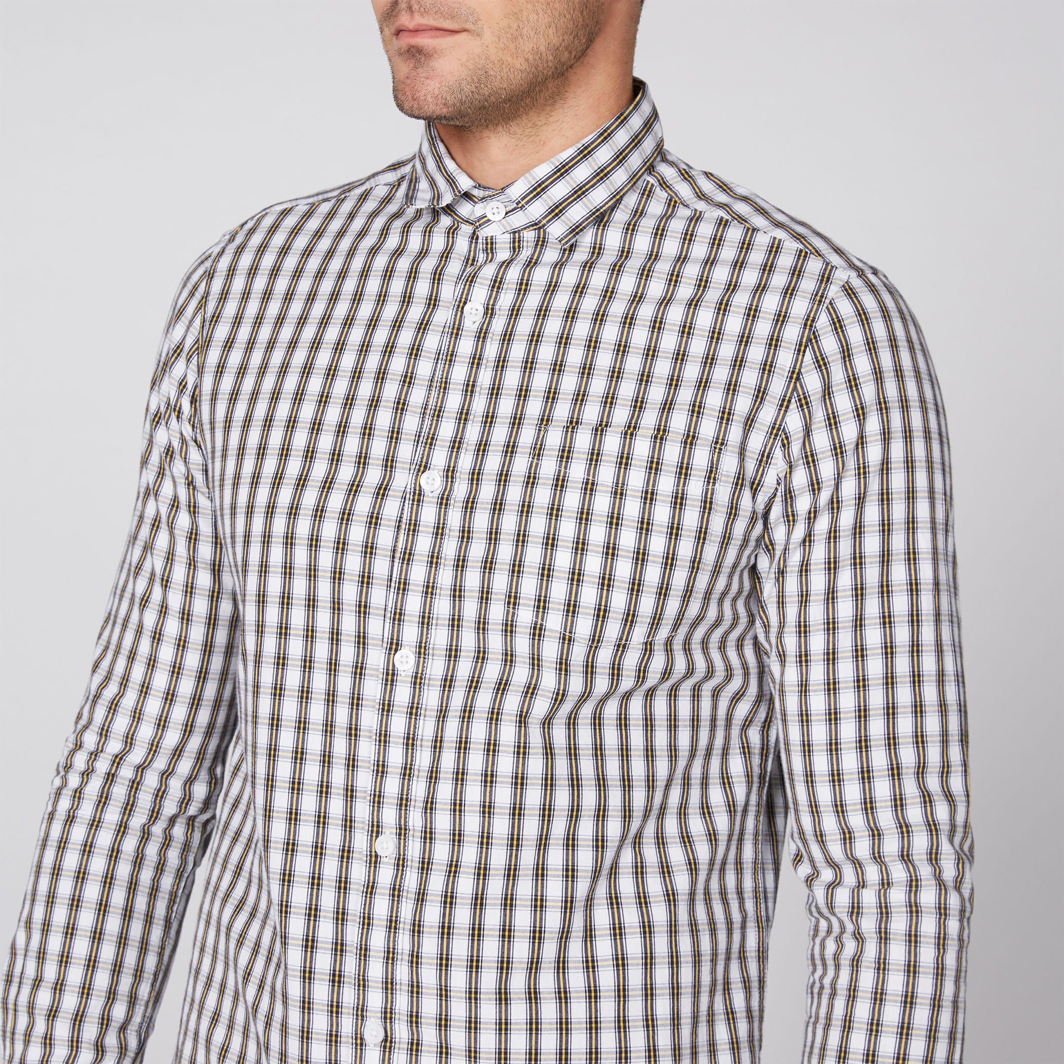 Chequered Shirt with Long Sleeves and Complete Placket-men-clothing-shirts-image-3