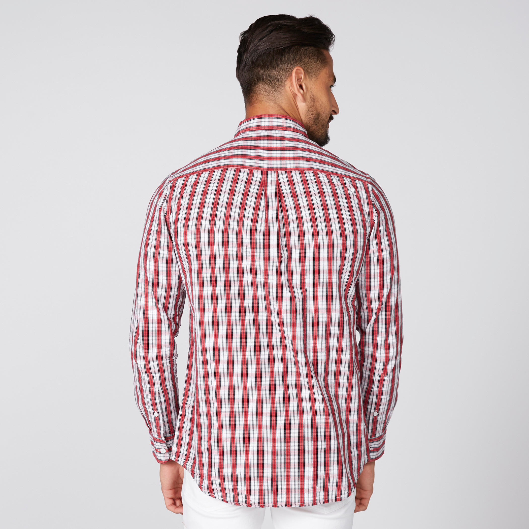 قميص كاروهات بأكمام طويلة وأزرار-men-clothing-shirts-image-4