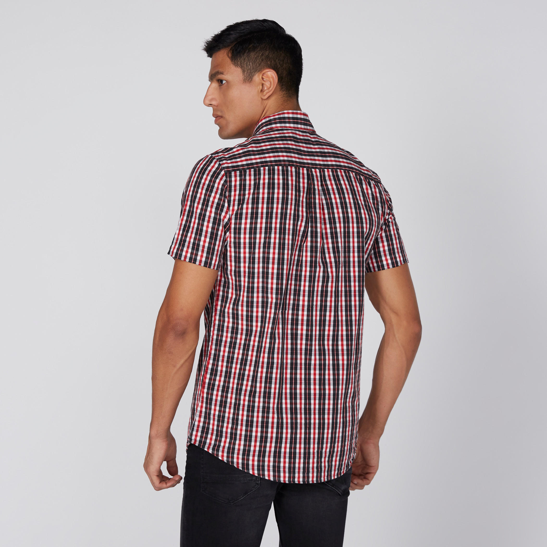 Checkered Shirt with Short Sleeves-men-clothing-shirts-image-4