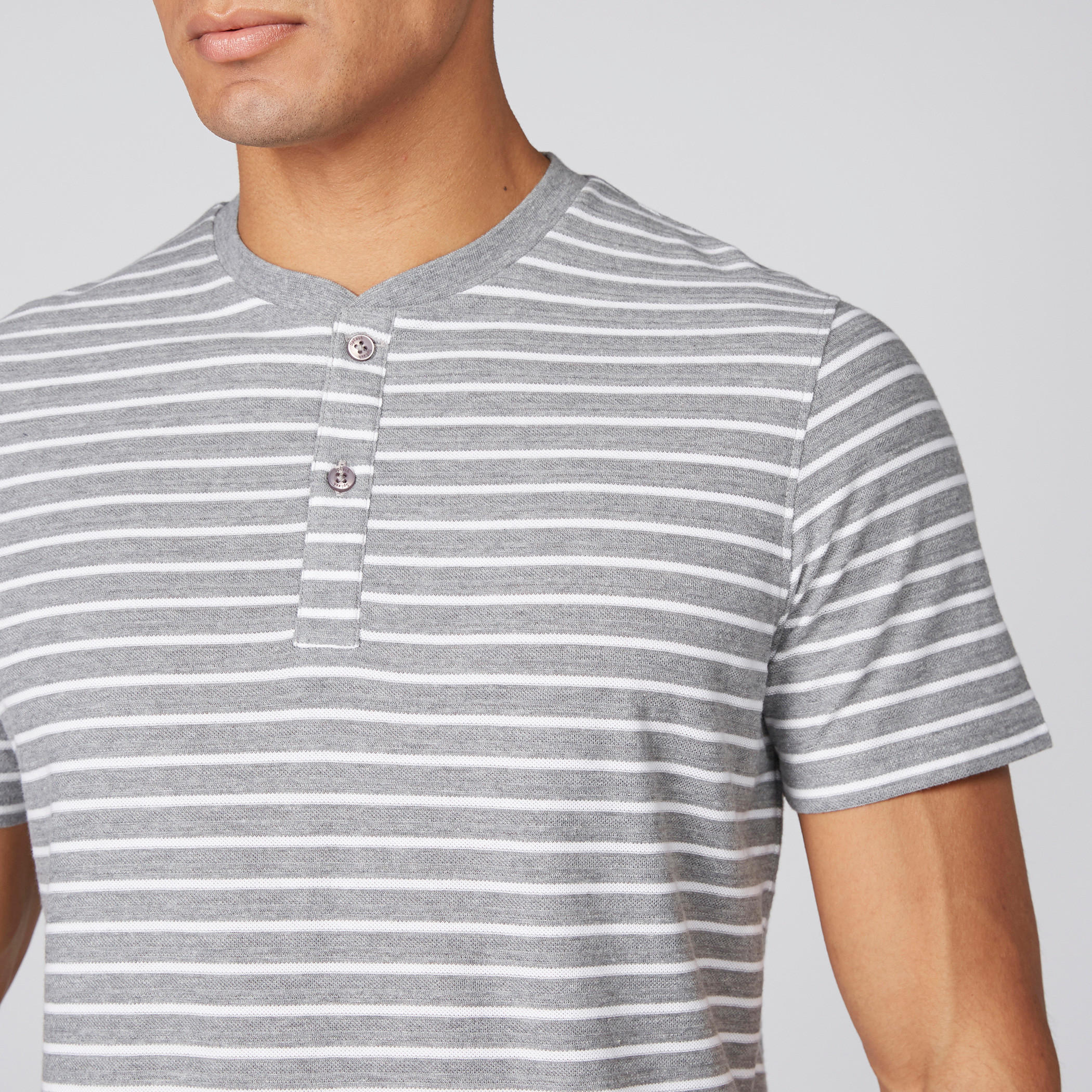 Striped T-Shirt with Henley Neck and Short Sleeves-men-clothing-tshirtsandpolos-tshirts-image-2