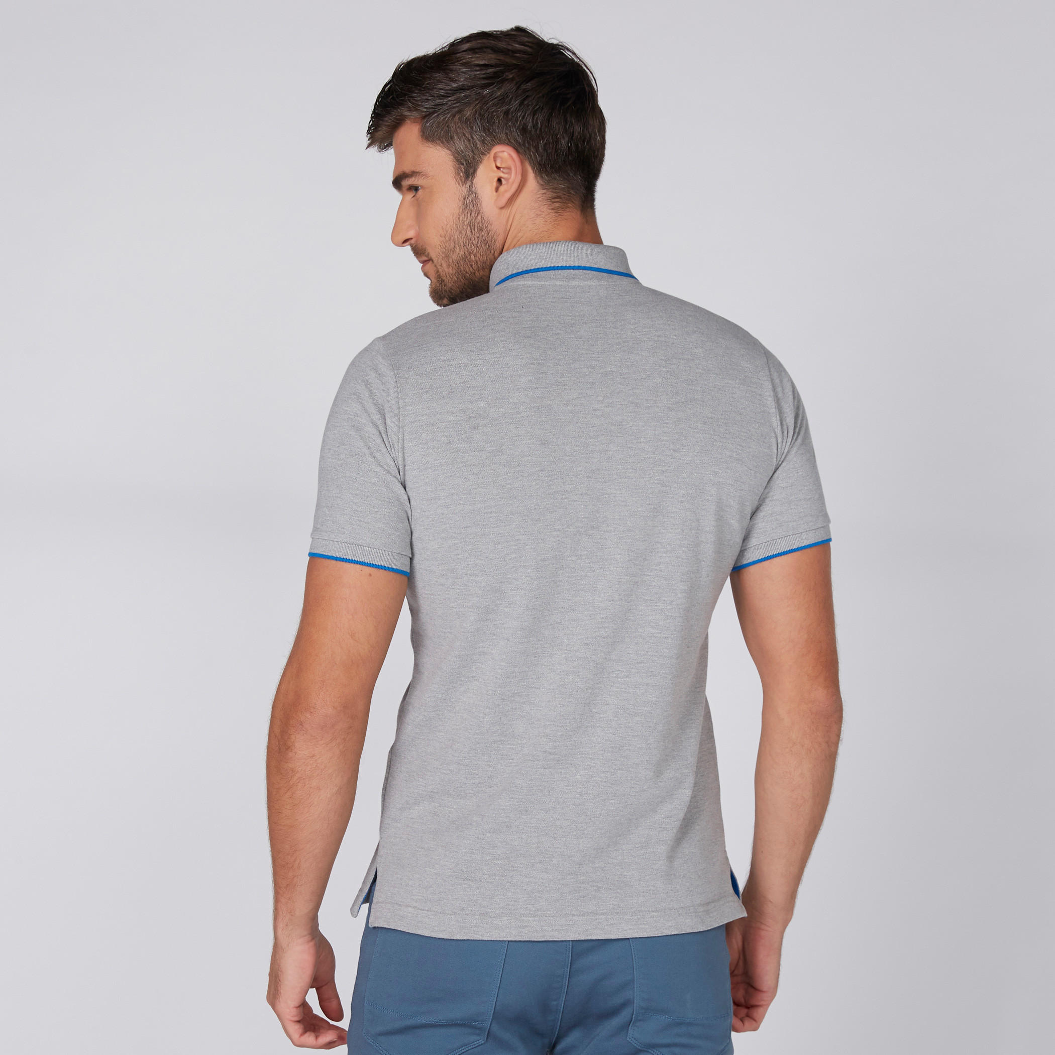 Embroidered Polo Neck T-Shirt with Short Sleeves-men-clothing-tshirtsandpolos-polos-image-4