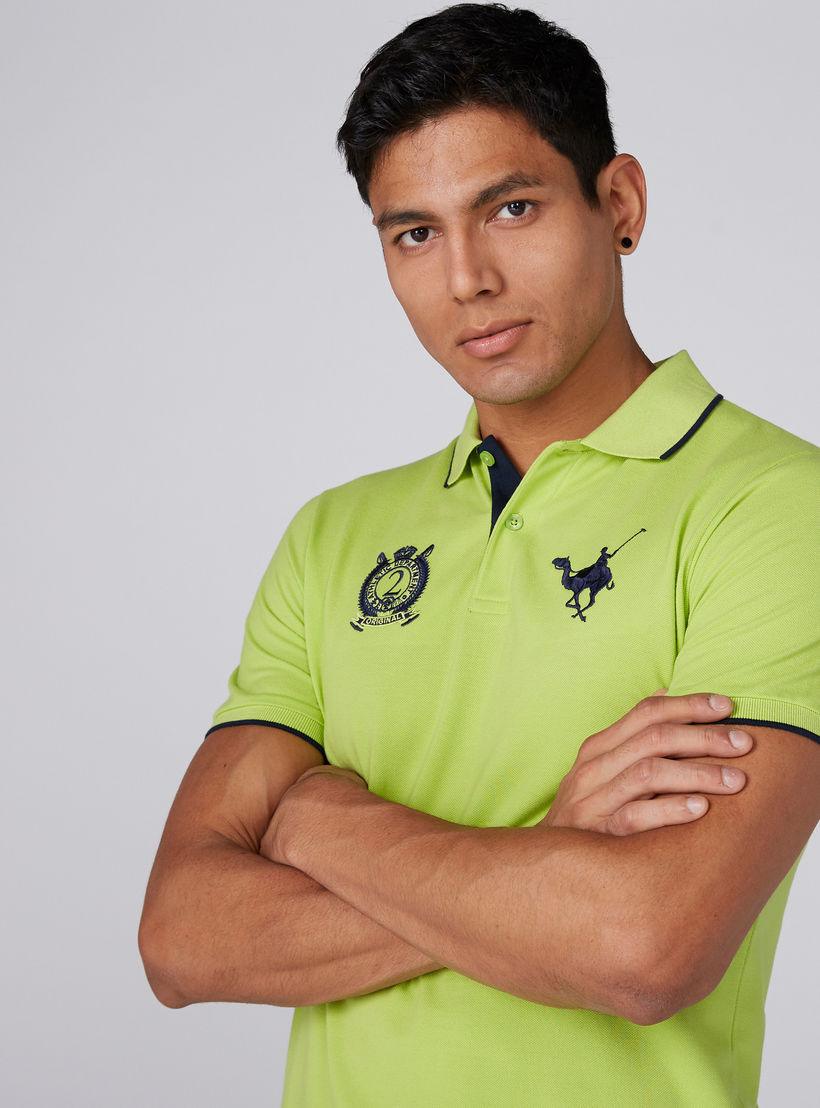 تيشيرت مطرّز بياقة بولو وأكمام قصيرة-men-clothing-tshirtsandpolos-tshirts-image-1