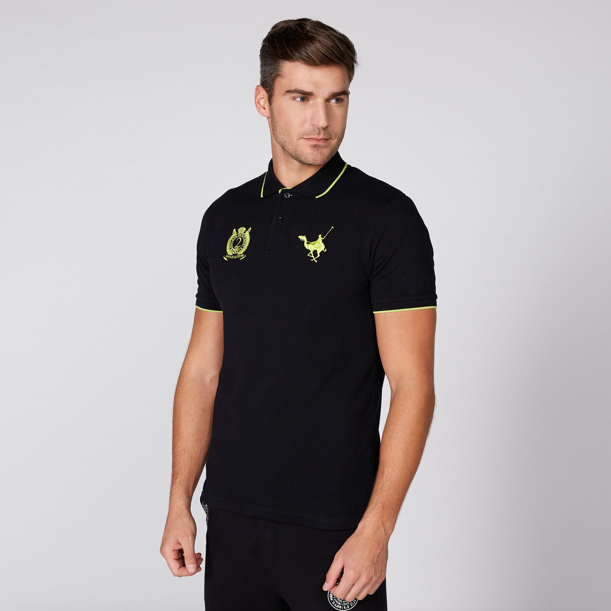 Embroidered T-Shirt with Polo Neck and Short Sleeves-men-clothing-tshirtsandpolos-tshirts-image-1