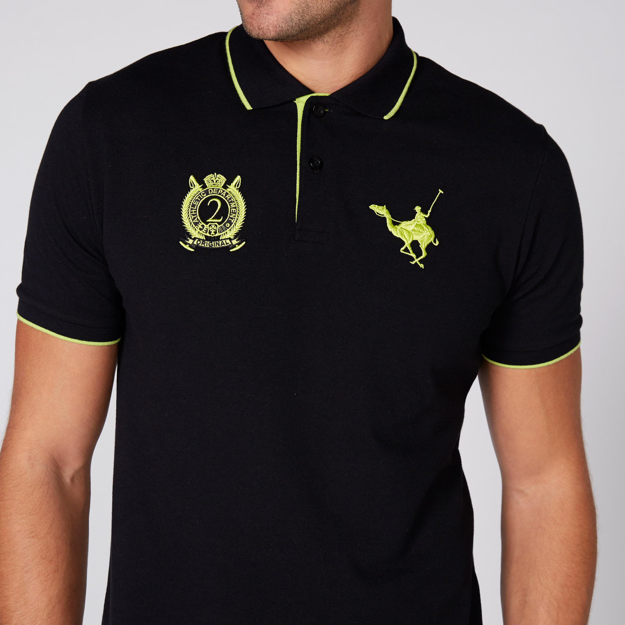 Embroidered T-Shirt with Polo Neck and Short Sleeves-men-clothing-tshirtsandpolos-tshirts-image-3