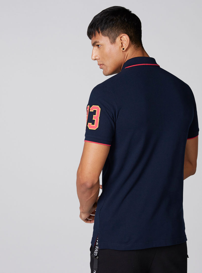 تيشيرت مطرّز بياقة بولو وأكمام قصيرة-men-clothing-tshirtsandpolos-polos-image-2