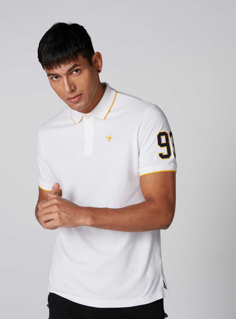 تيشيرت مطرّز بياقة بولو وأكمام قصيرة-men-clothing-tshirtsandpolos-polos-image-1